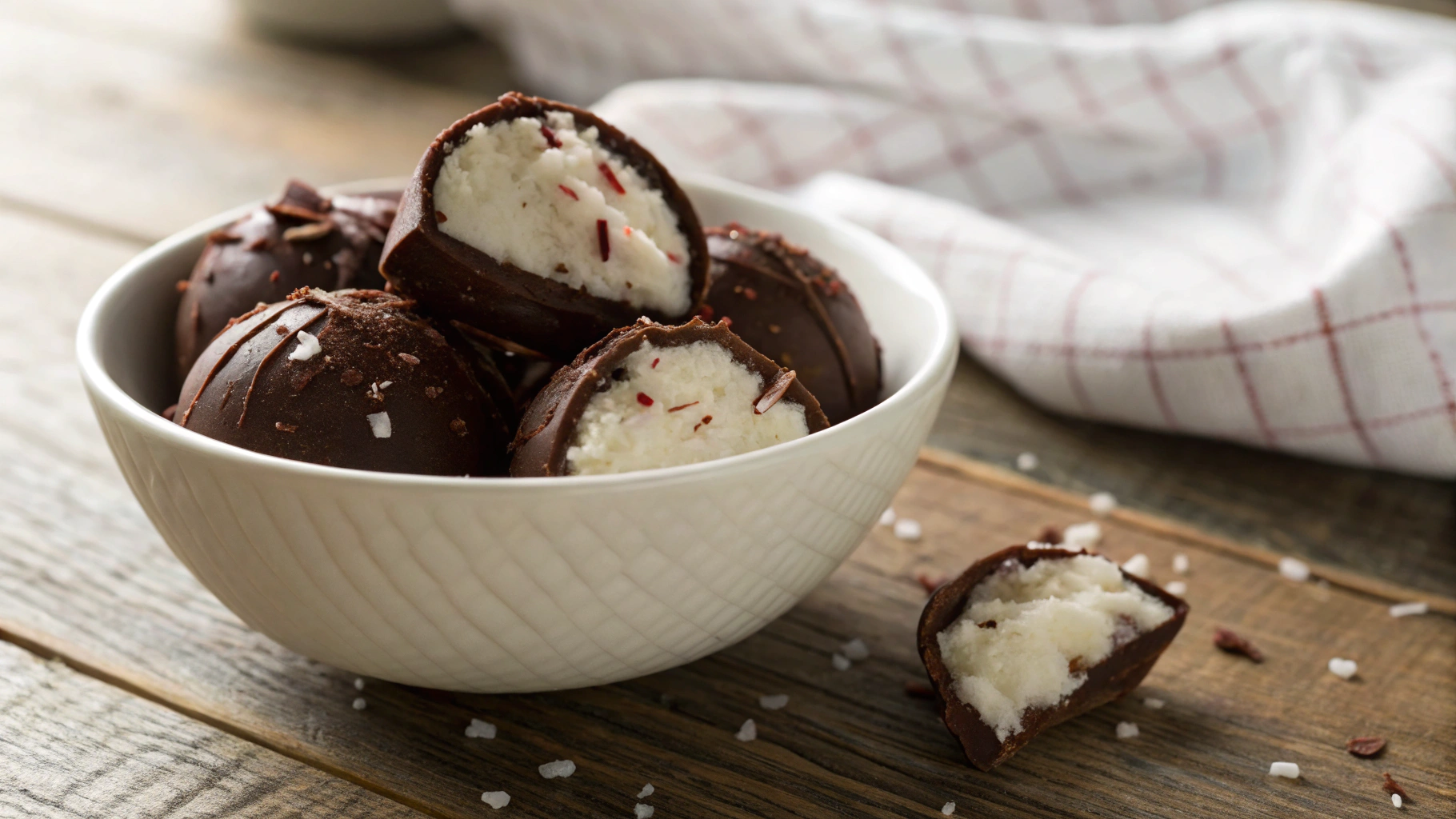 Keto Coconut Cream Peppermint Fat Bombs