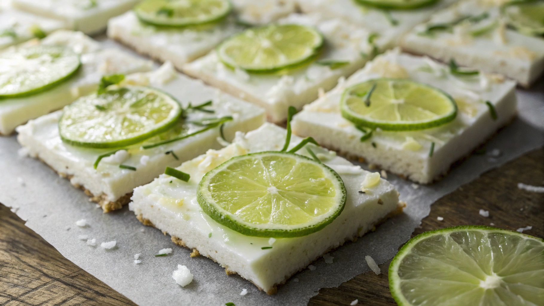 Keto Coconut Lime Frozen Yogurt Bark