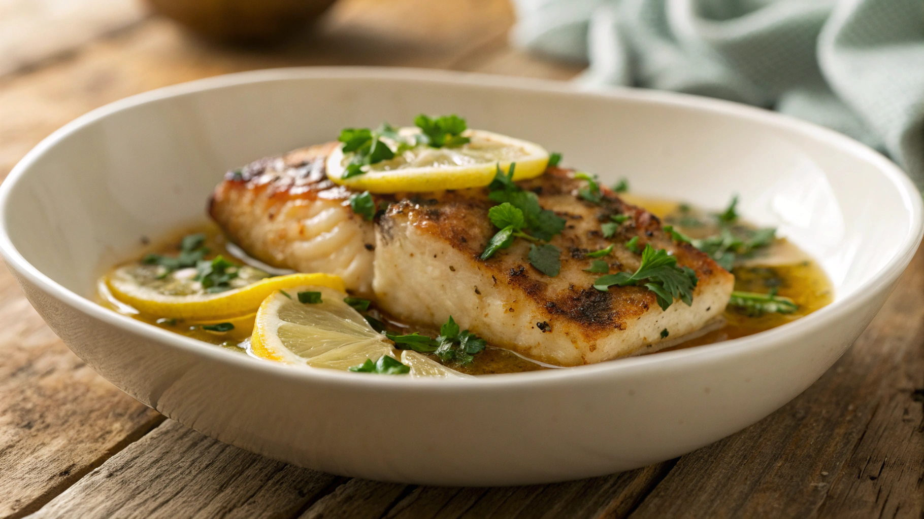 Keto Cod Lemon Piccata