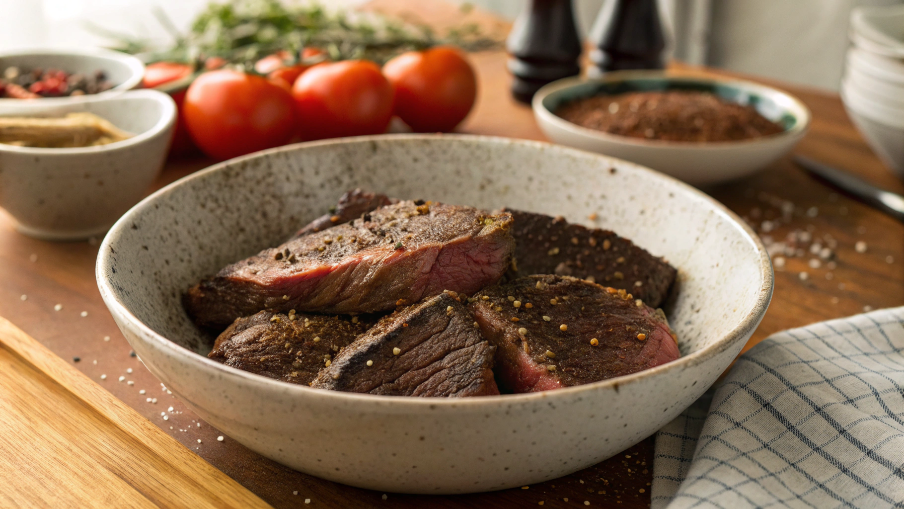 Keto Coffee Rubbed Minute Steaks