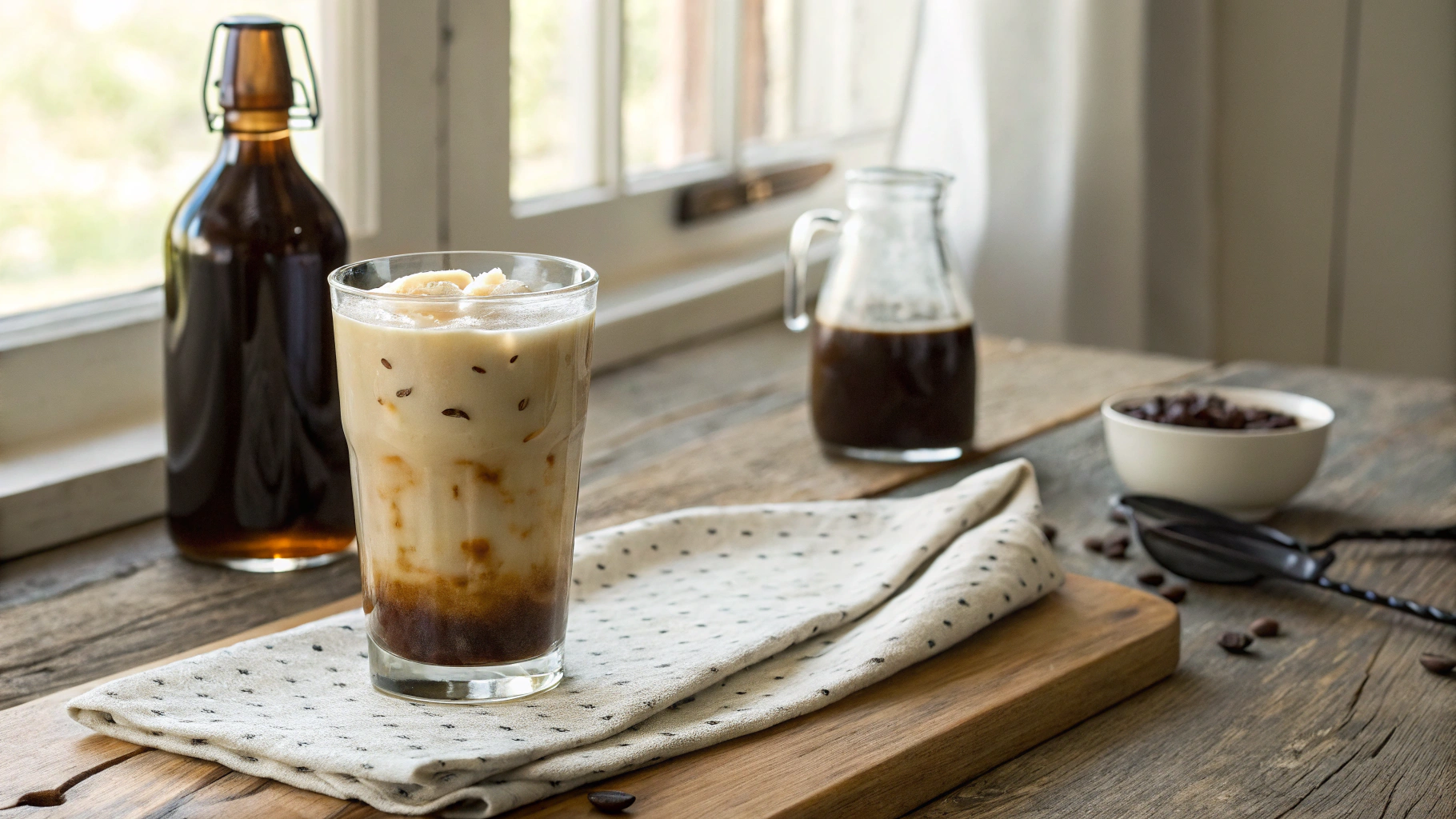 Keto Cold Brew Butter Coffee Over Cream