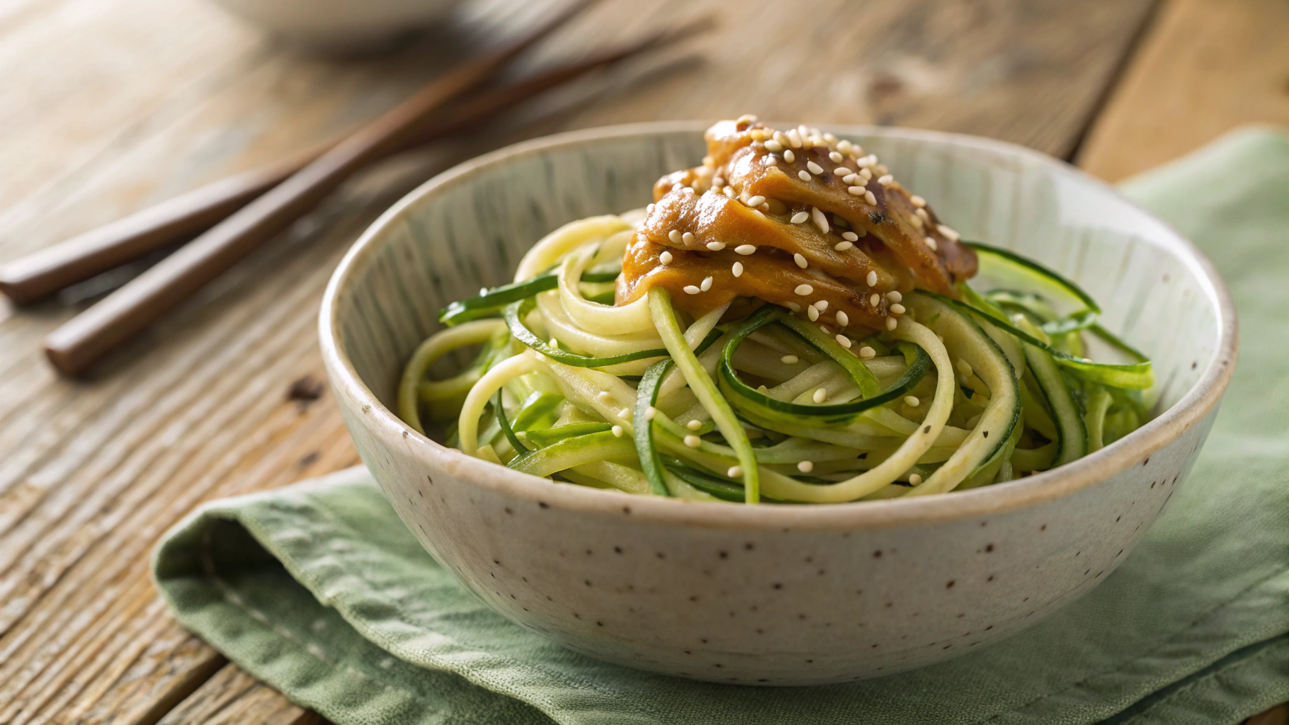 Keto Cold Peanut Zoodle
