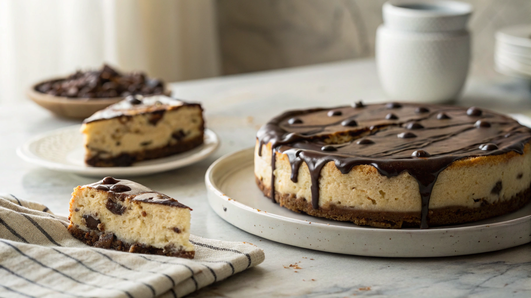 Keto Cookie Dough Cheesecake