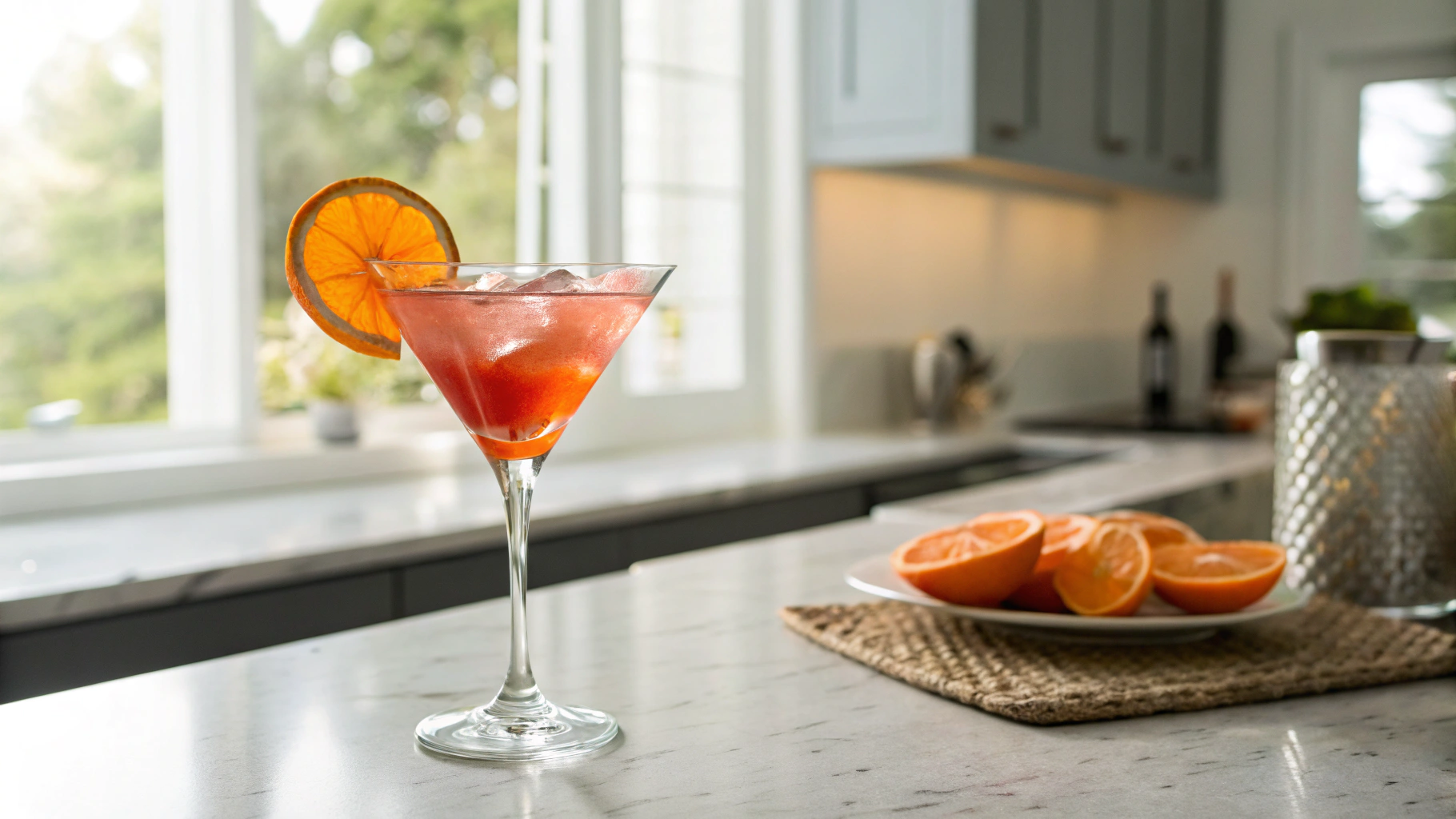 Keto Cosmo Seltzer Cocktail