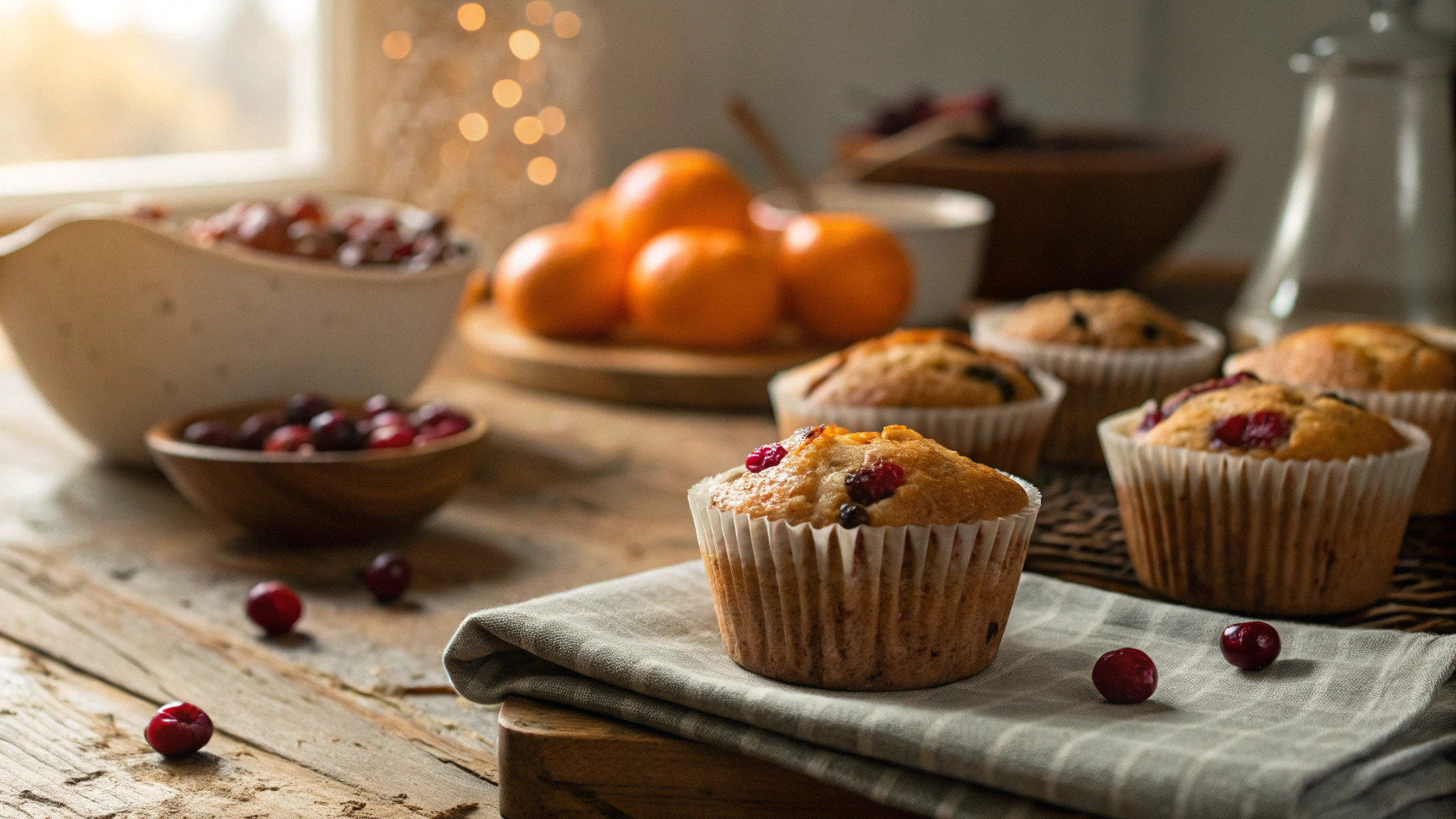 Keto Cranberry Orange Muffins