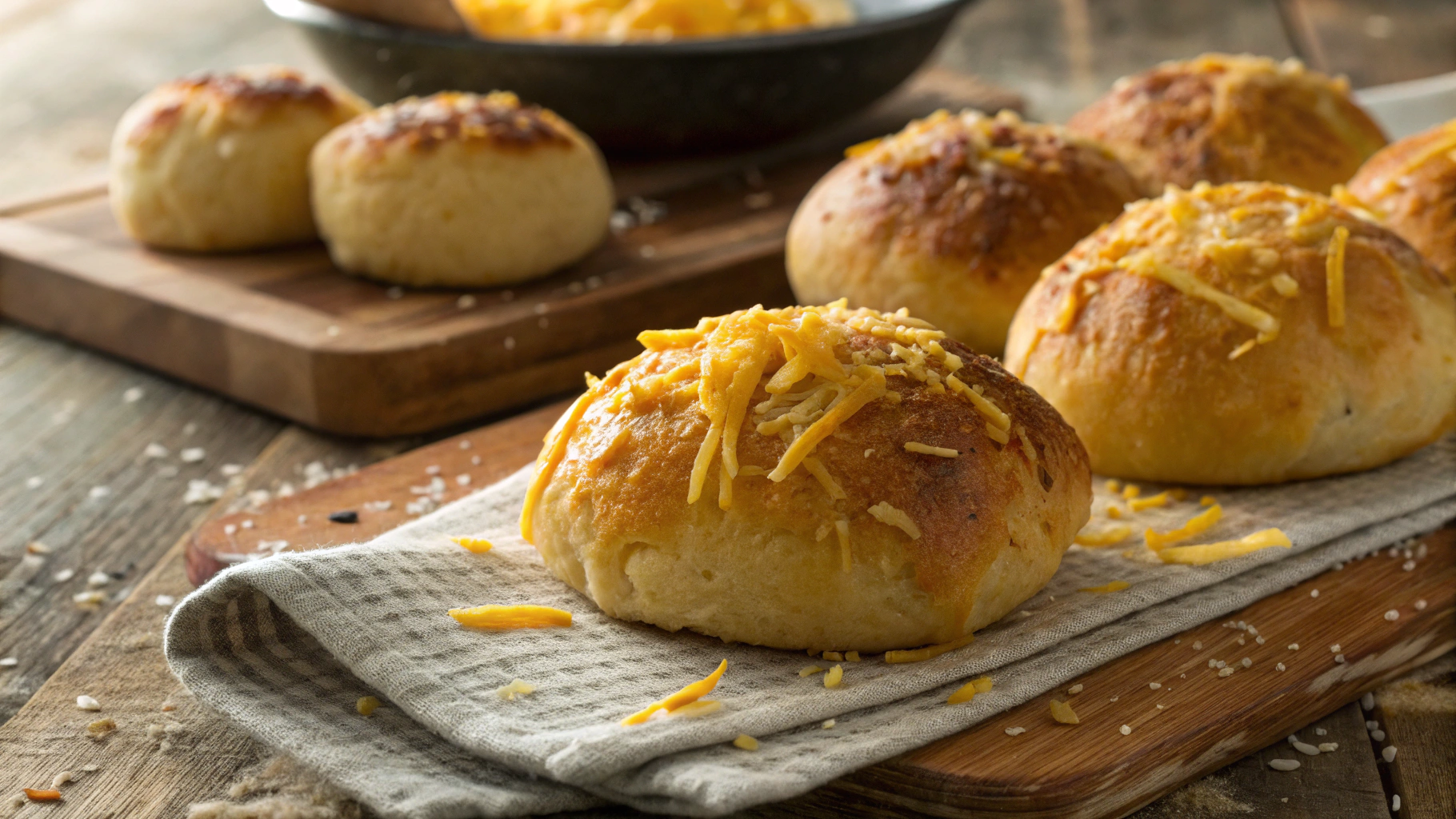 Keto Cream Cheese and Aged Cheddar Bread Rolls
