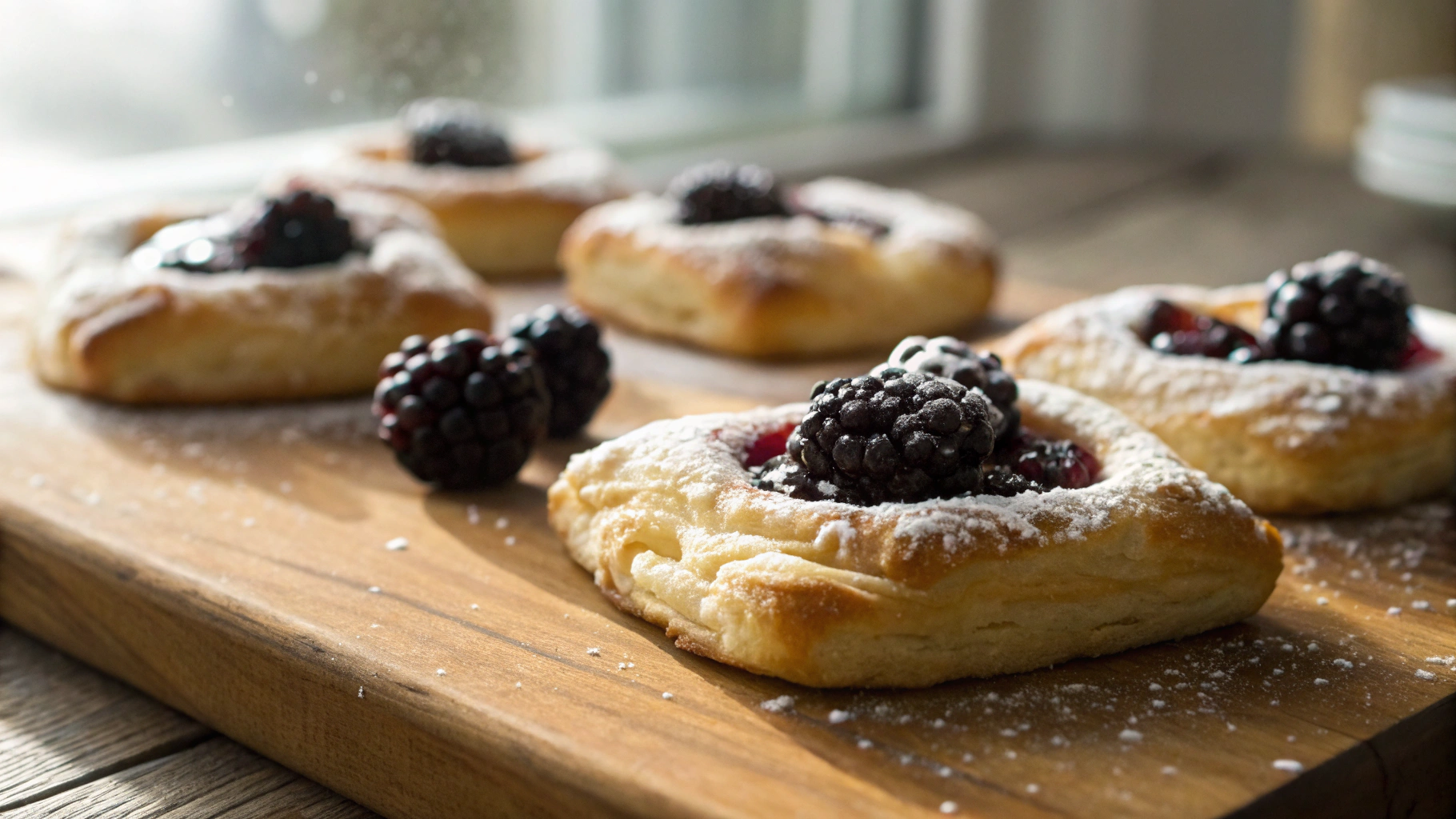 Keto Cream Cheese and Blackberry Danish