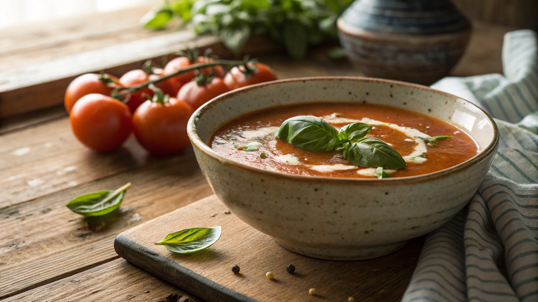 Low Carb Cream Of Tomato And Basil Soup