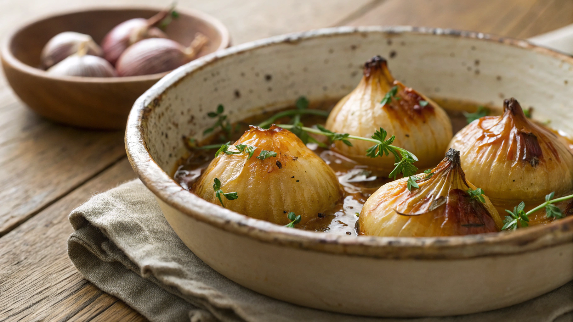 Keto Creamy Baked Shallots