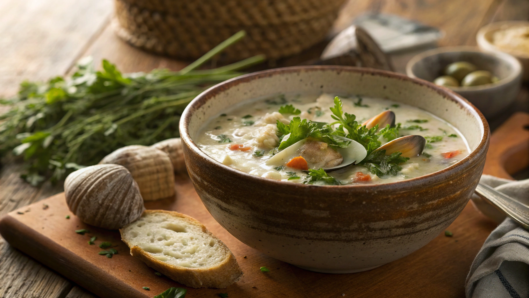 Keto Creamy Clam Chowder