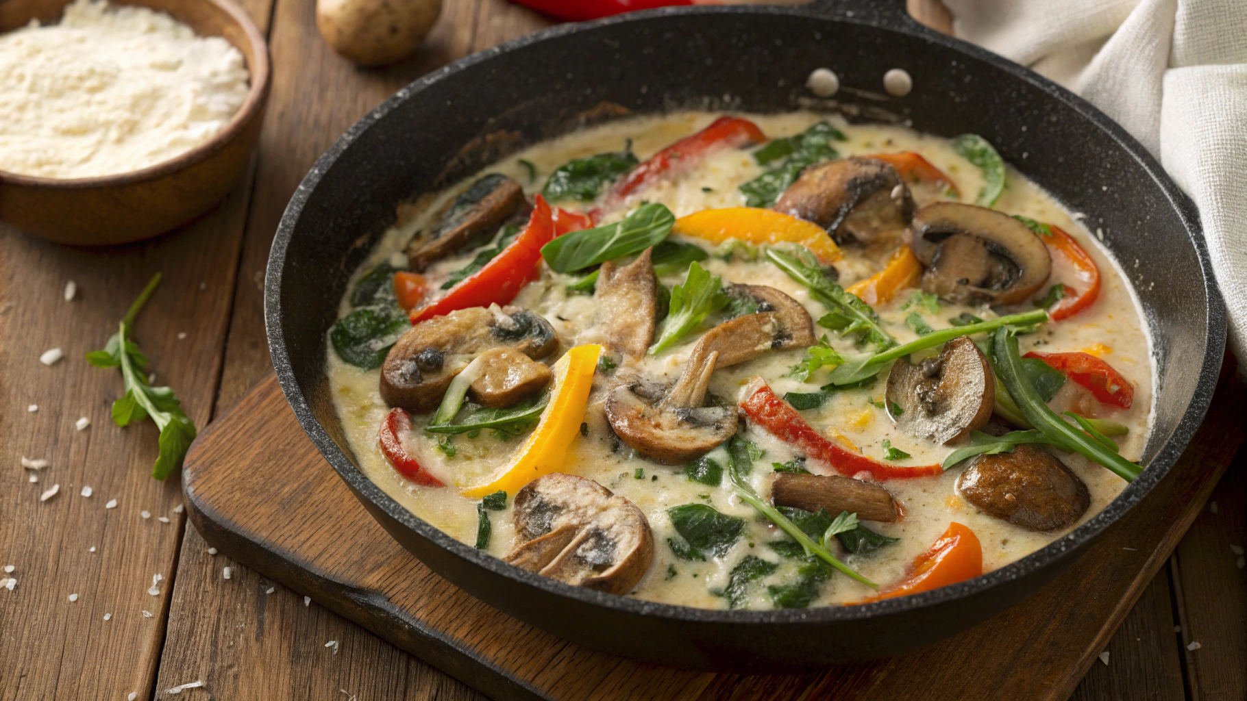 Keto Creamy Portabella Skillet