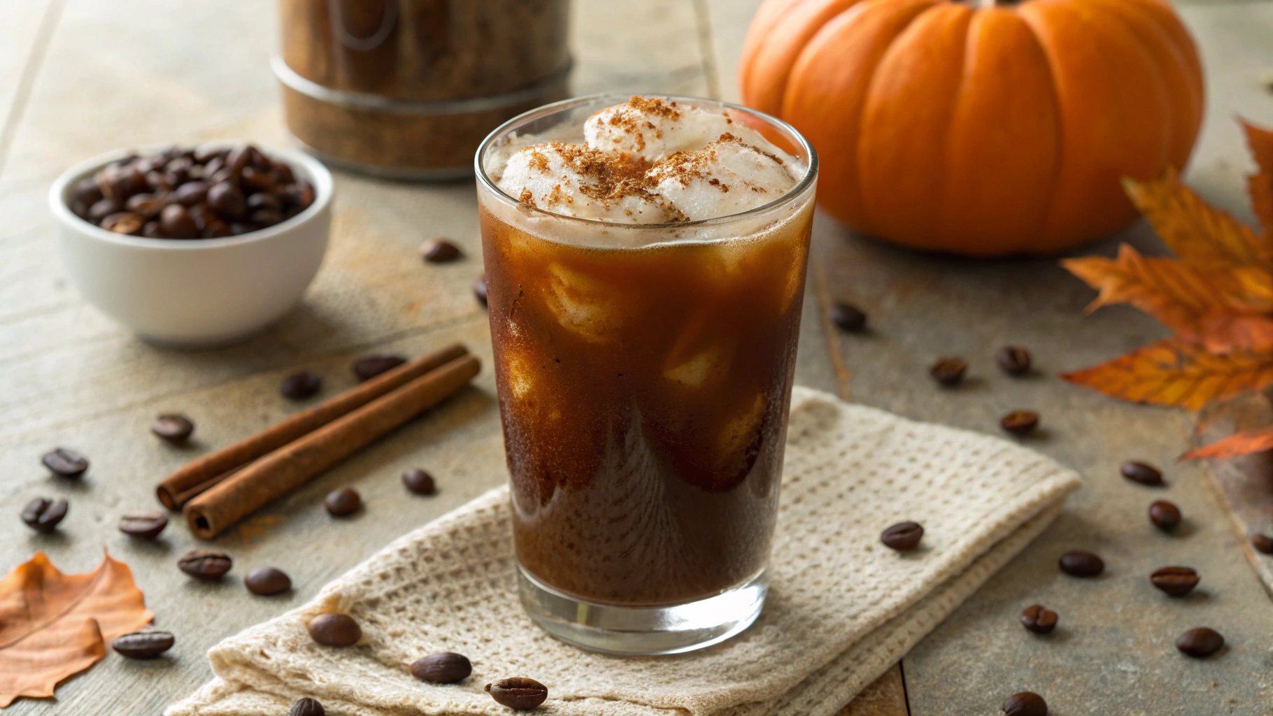 Keto Creamy Pumpkin Spice Cold Brew