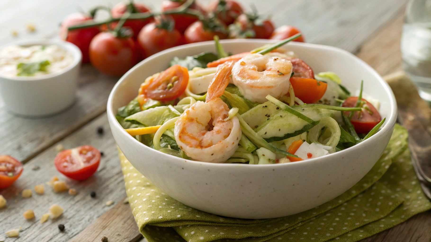 Keto Creamy Shrimp Pasta Salad