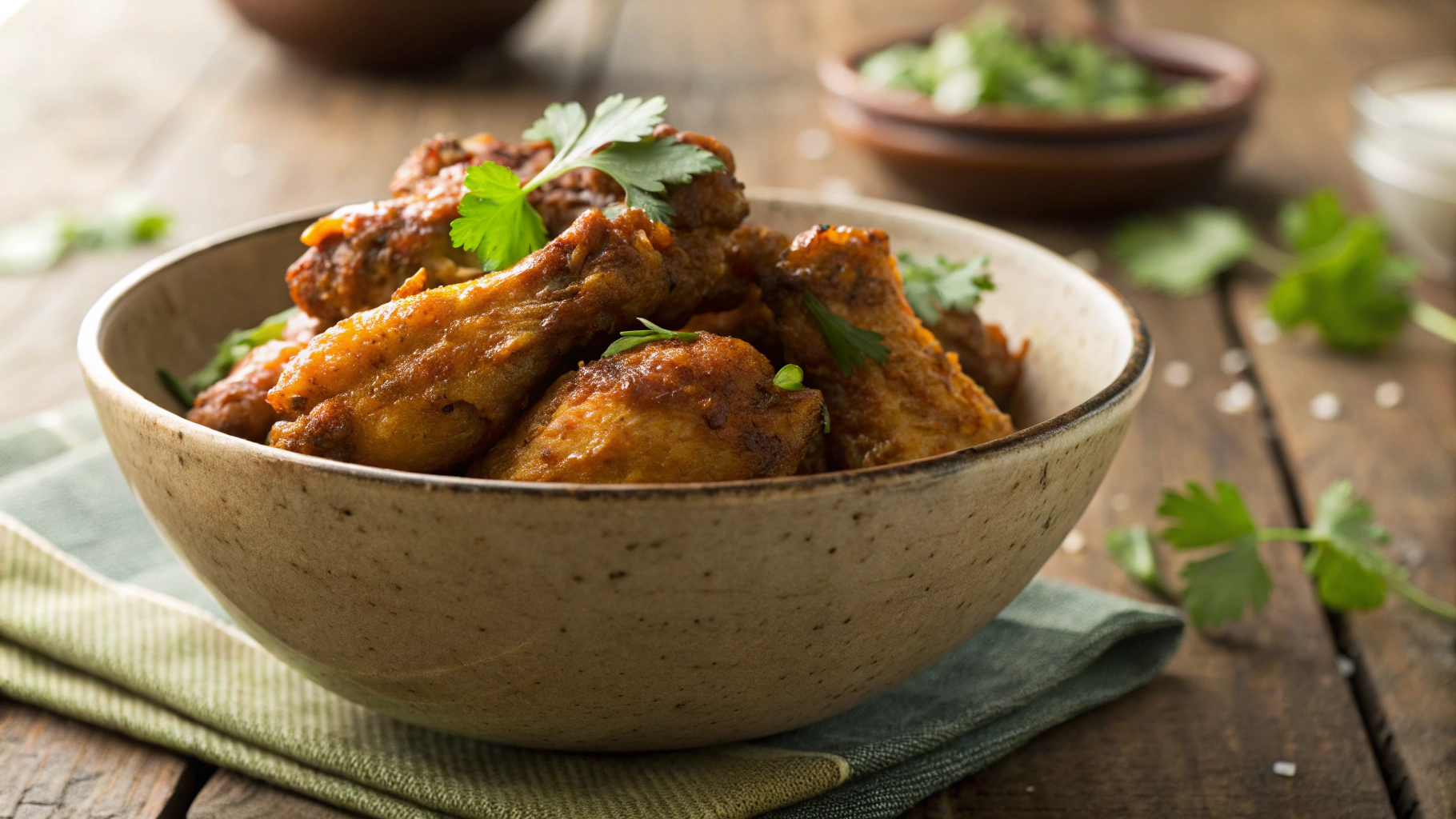 Keto Crispy Curry Wings