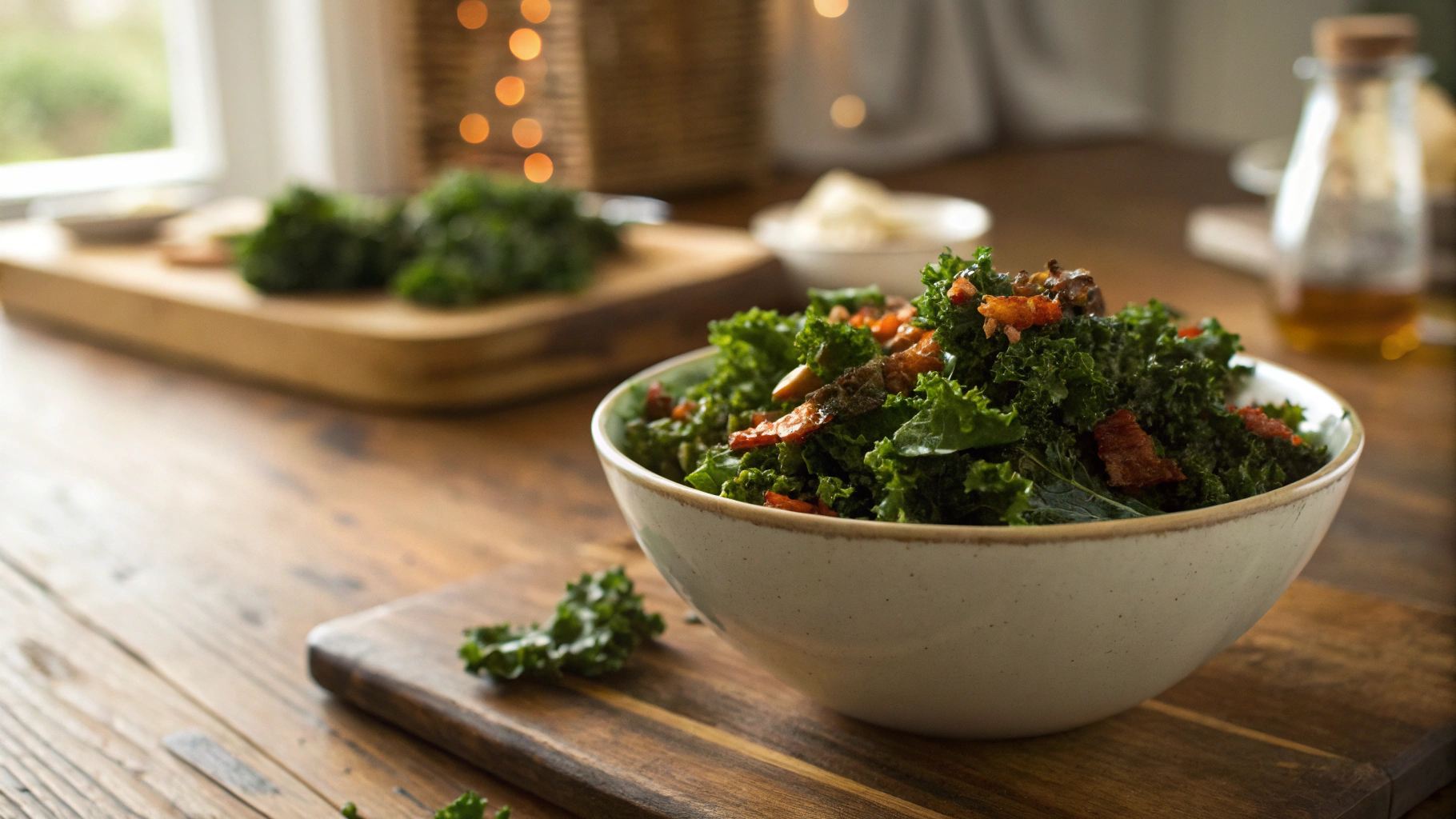 Keto Crispy Paprika Kale And Bacon