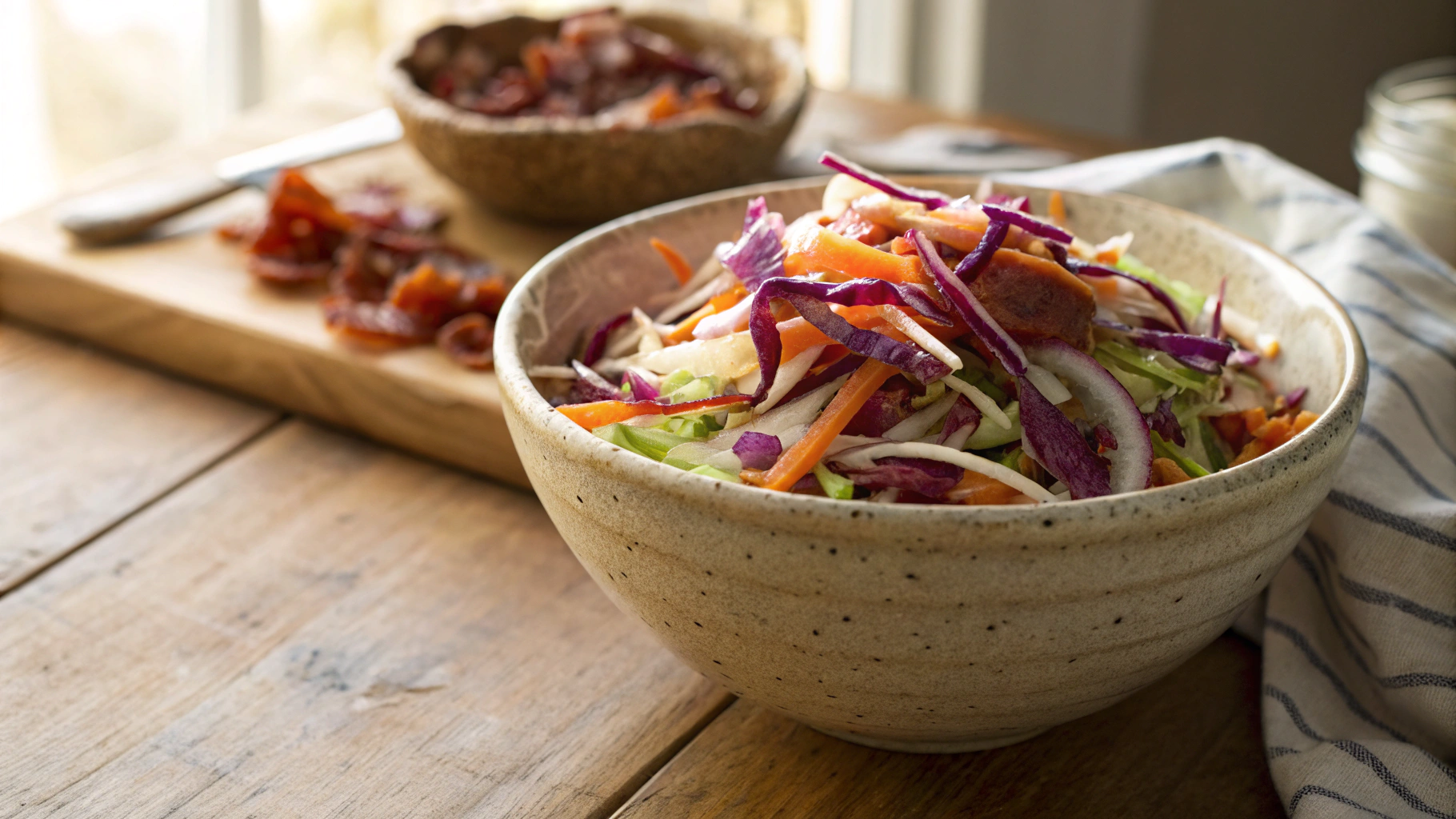 Keto Crispy Prosciutto and Cabbage Slaw
