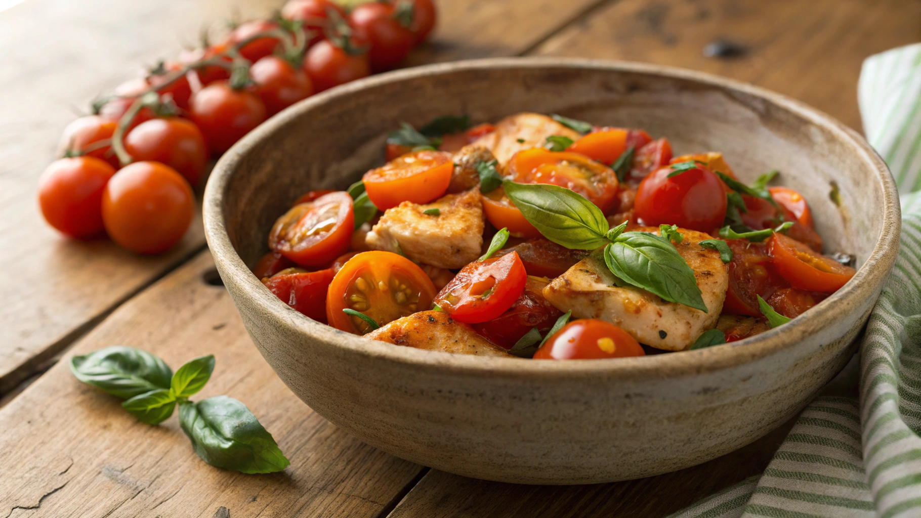 Keto Crock Pot Tomato Basil Chicken
