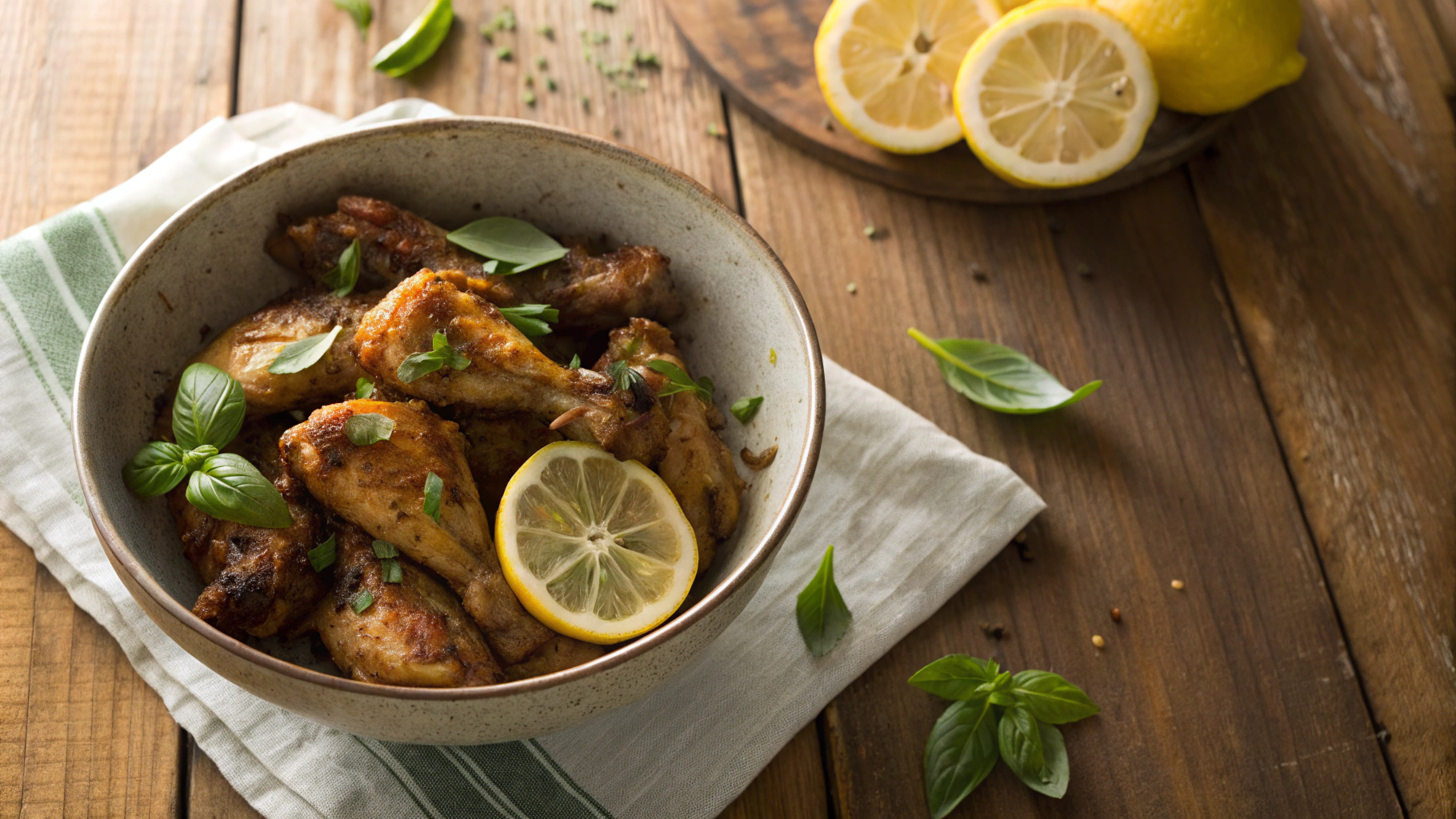 Keto Crockpot Lemon and Garlic Chicken Wings