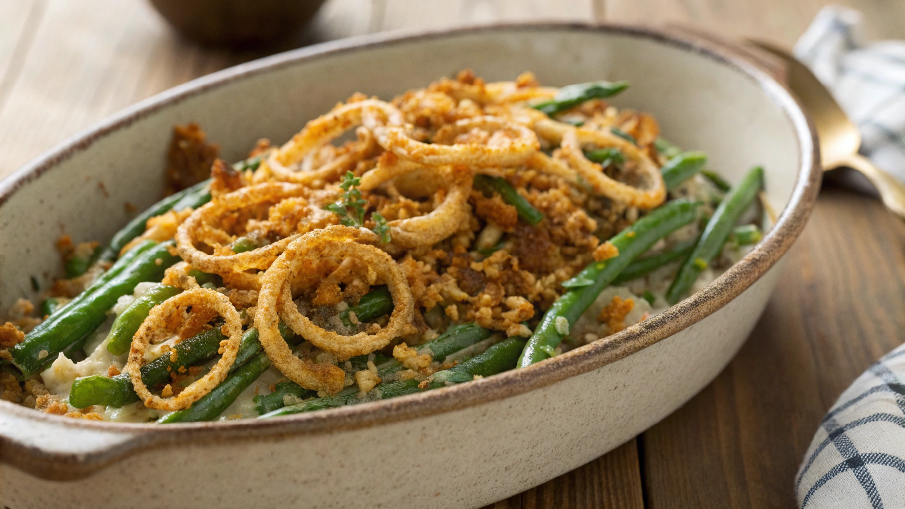 Keto Crockpot Thanksgiving Green Bean Casserole
