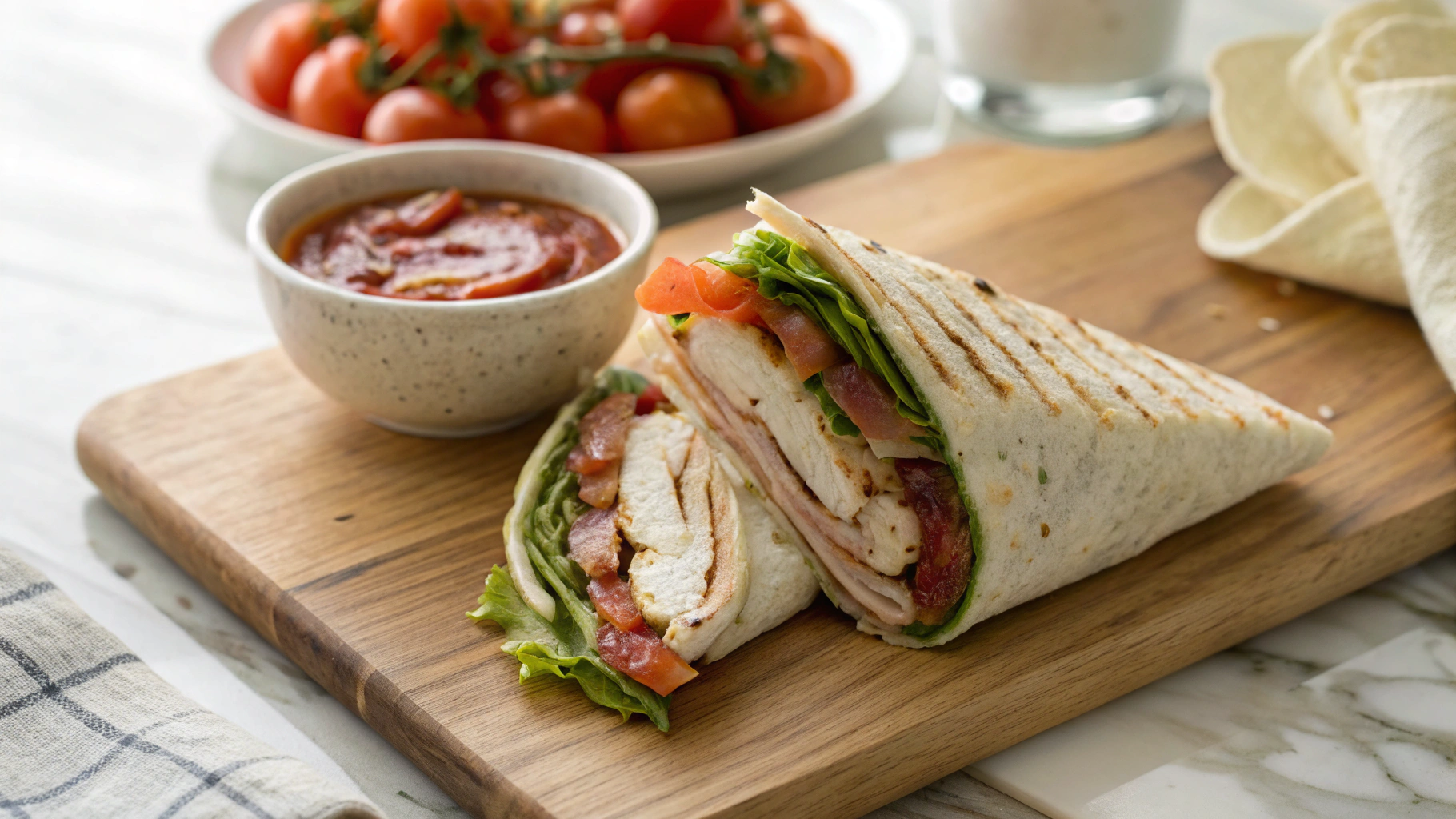 Low Carb Crunchy Club Sandwich Wrap