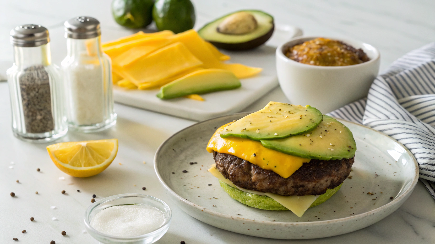 Low Carb Crunchy Wrapped Cheeseburger