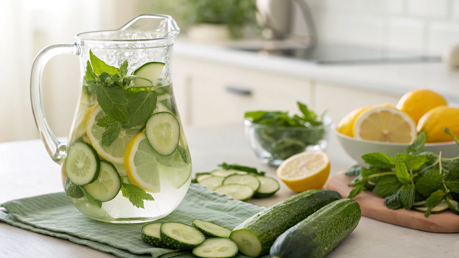 Keto Cucumber and Mint Lemonade