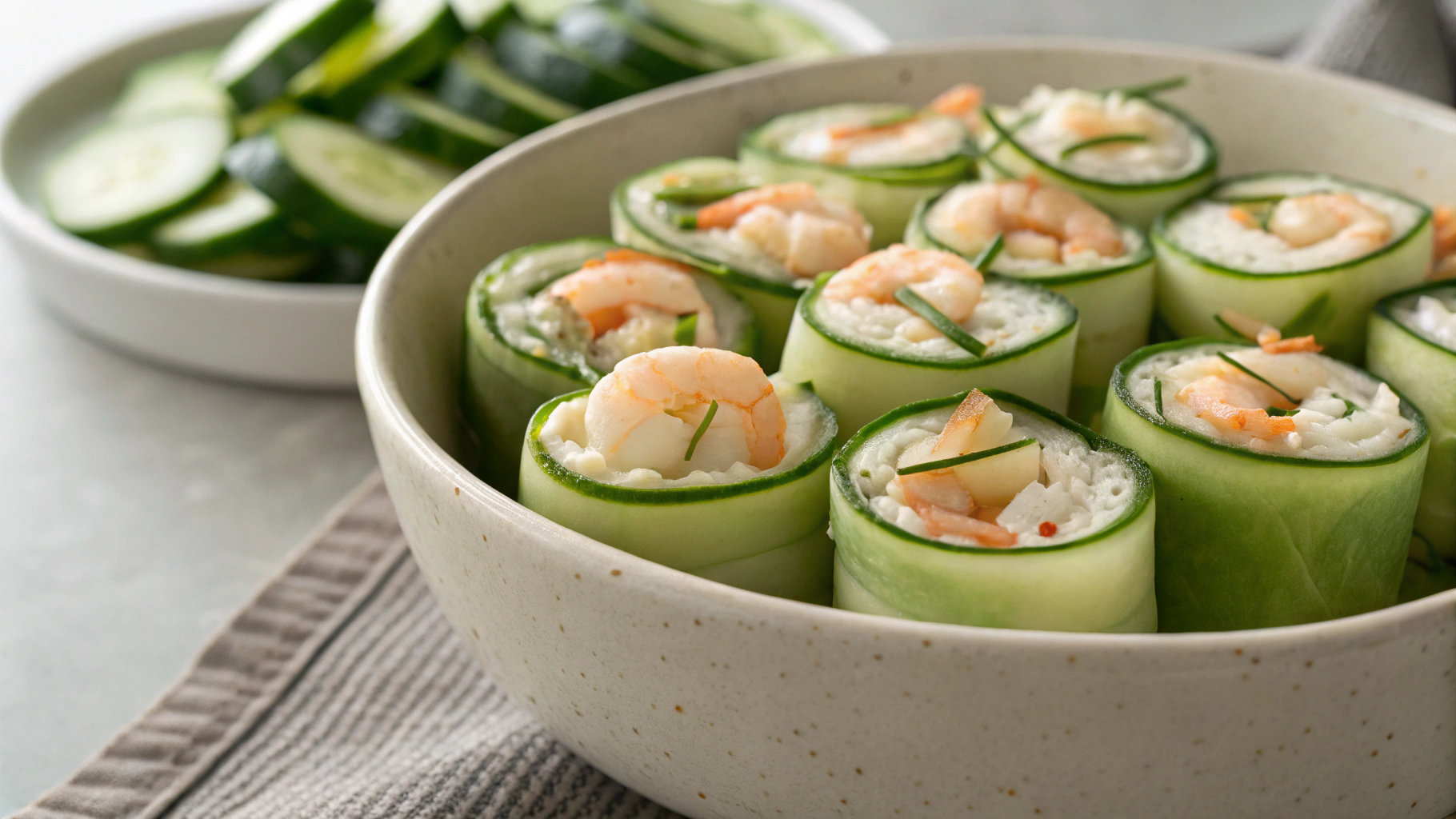 Keto Cucumber And Shrimp Rolls