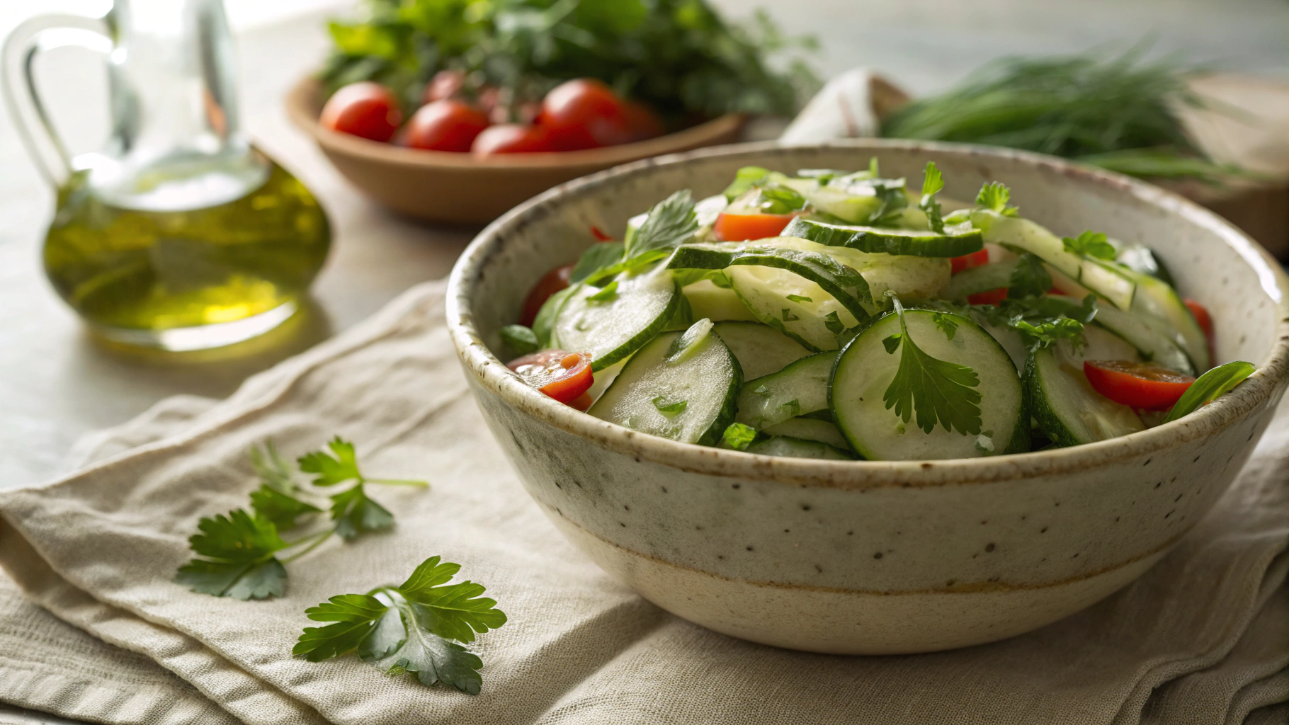 Keto Cucumber, Capers and Anchovy Salad
