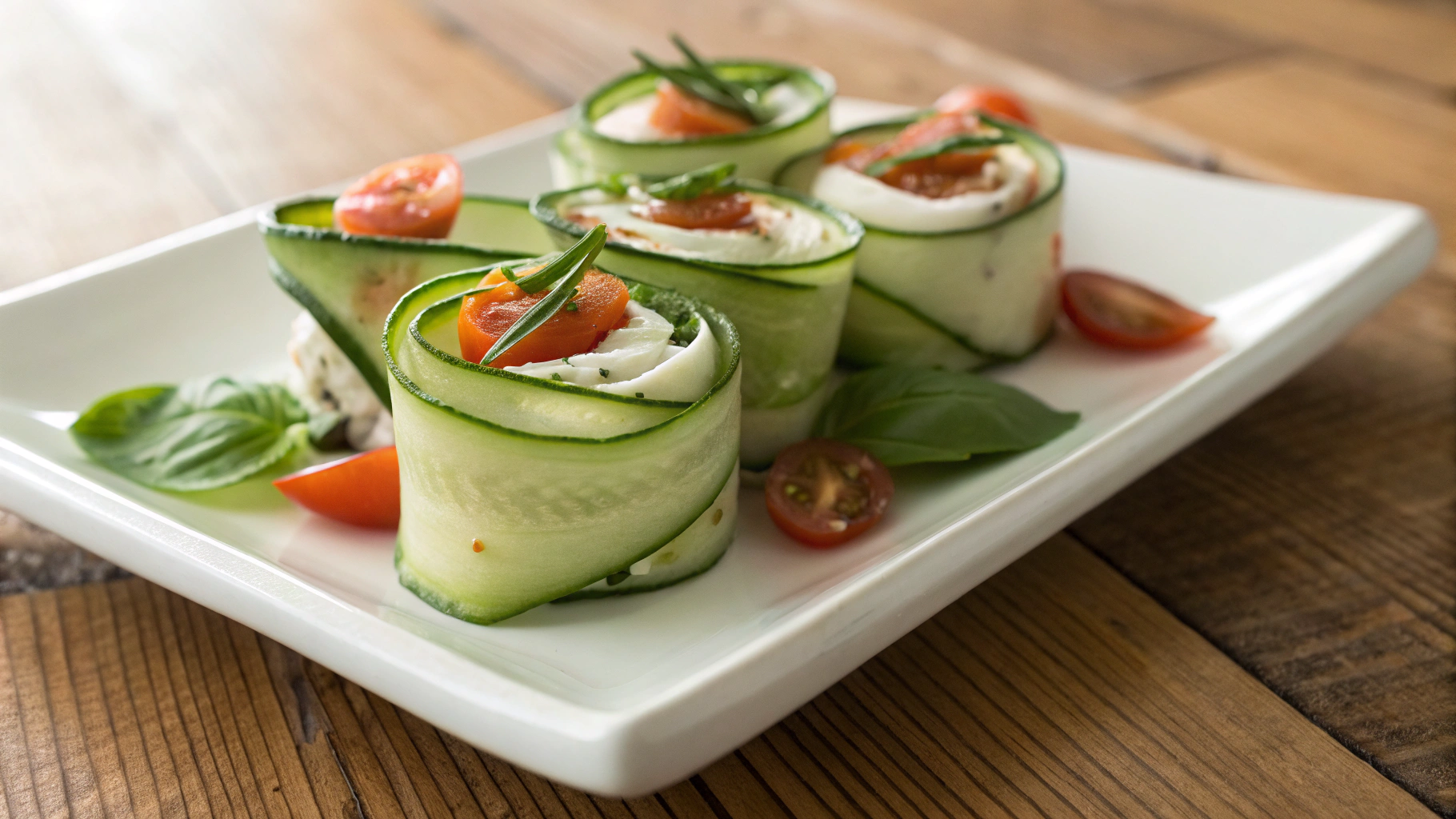 Keto Cucumber Deli Pinwheels