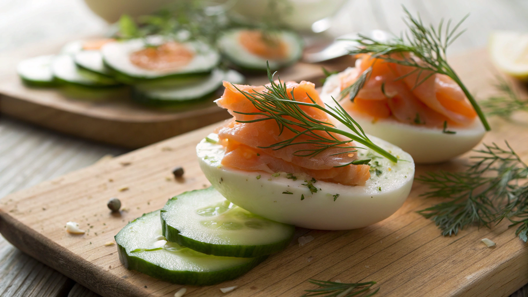 Keto Cucumber Lox Egg Bites