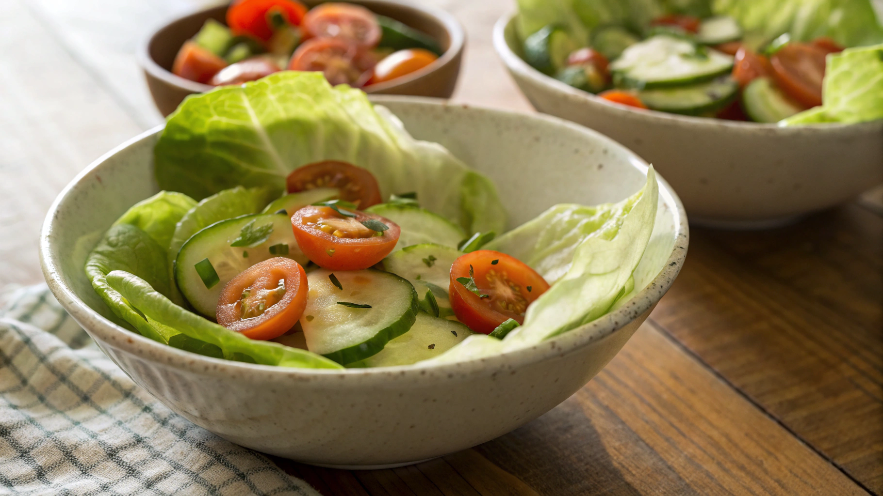 Keto Cucumber Tomato Boston Lettuce Cups