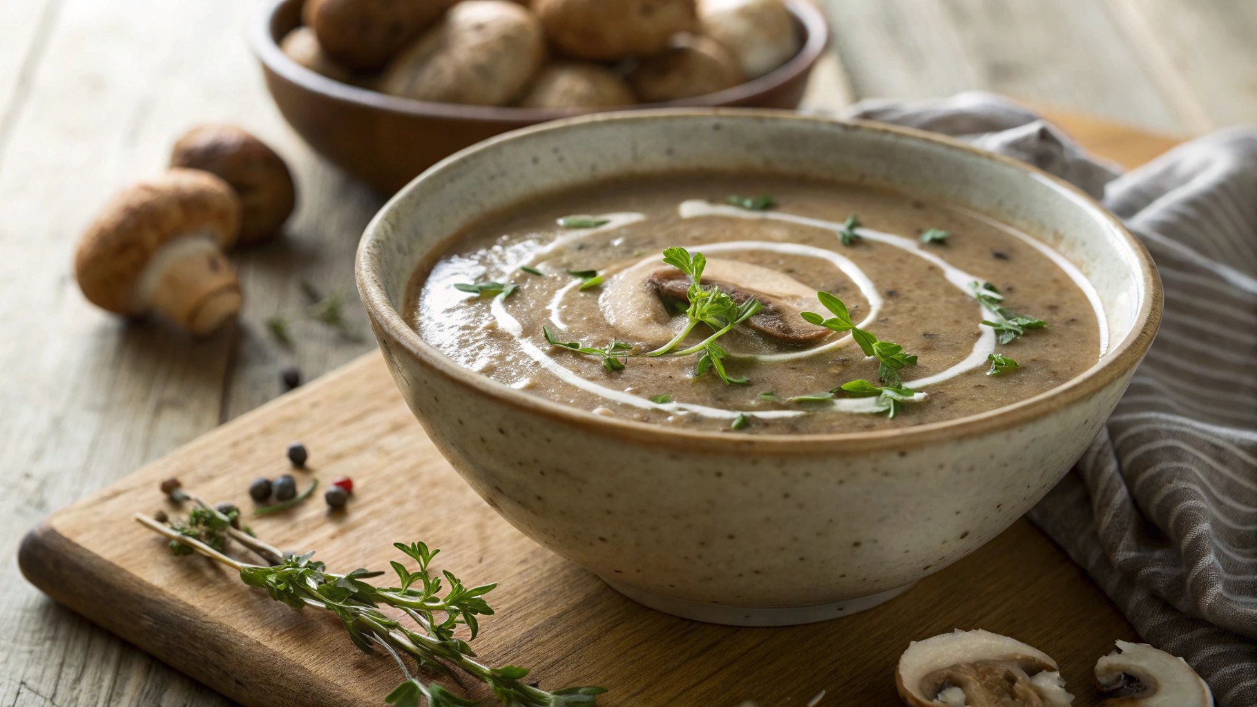Keto Curried Cream of Mushroom Soup