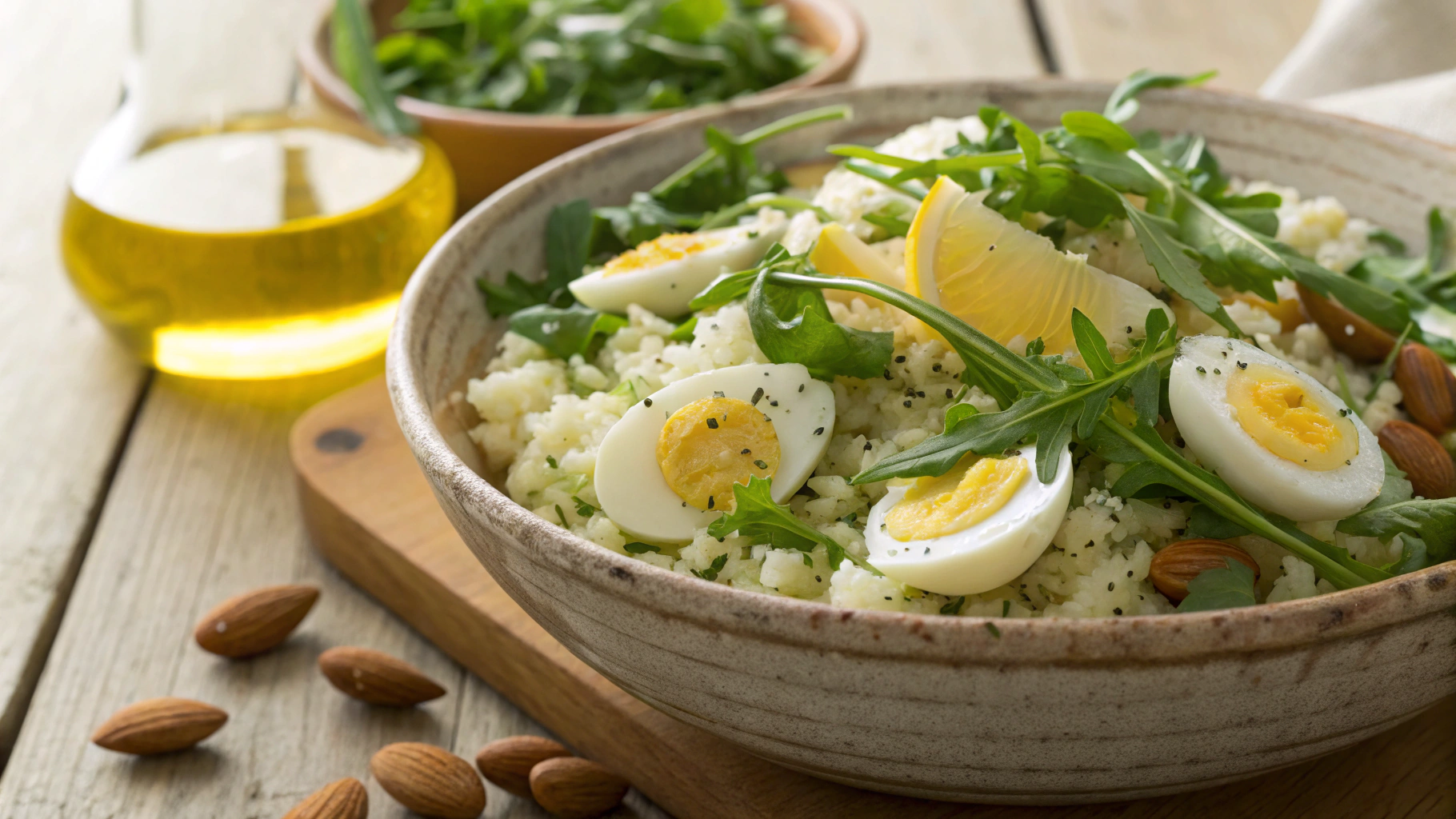 Keto Curried Rice and Egg Salad