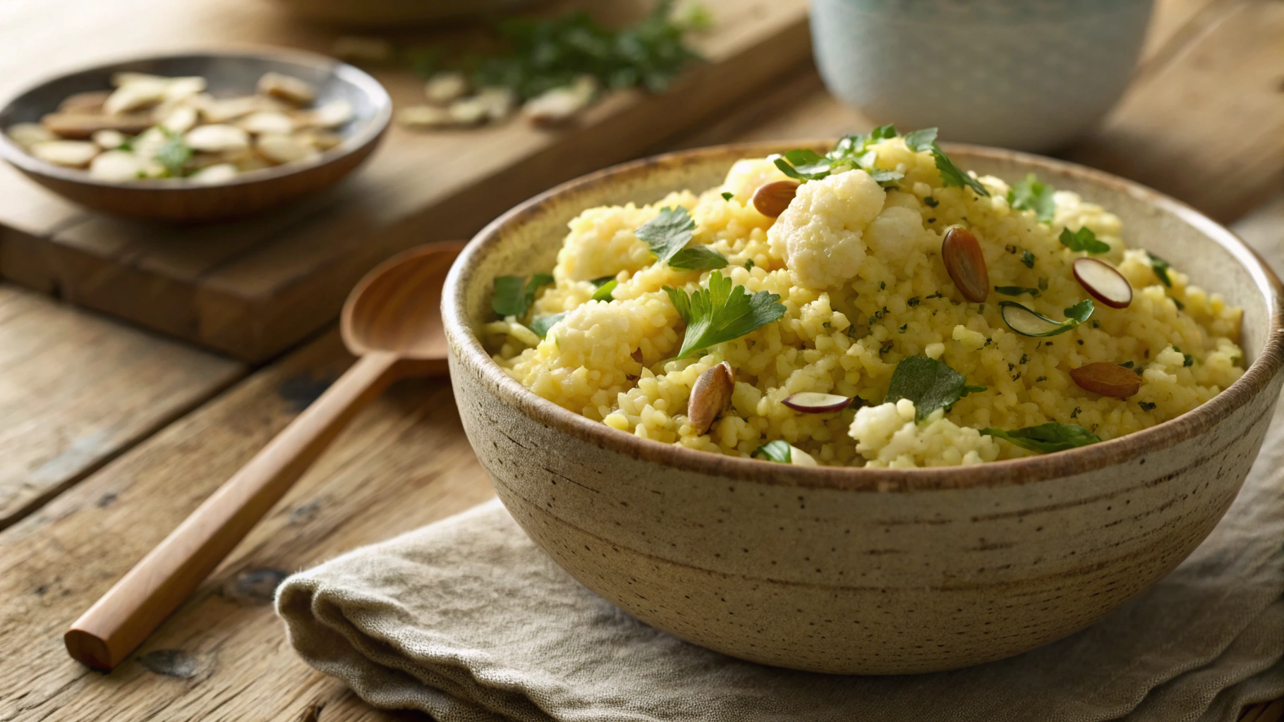Keto Curried Rice and Spinach