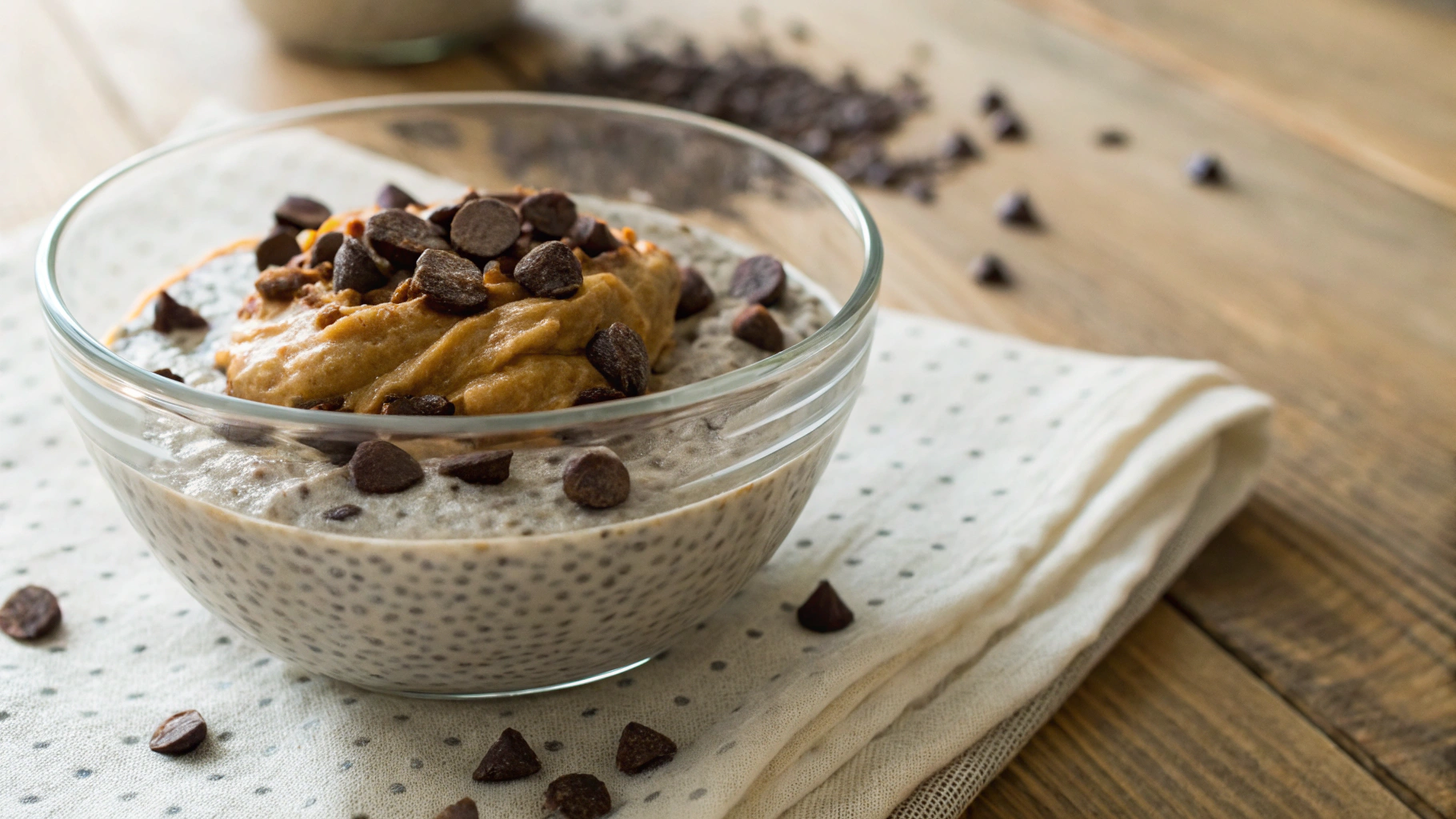 Keto Dark Chocolate Almond Butter Chia Seed "Oatmeal"