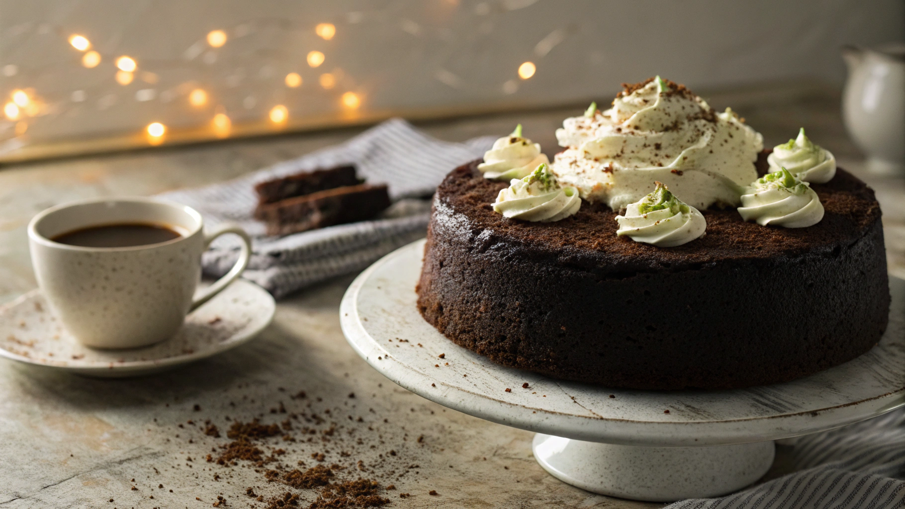 Low Carb Dark Chocolate Avocado Espresso Mousse Cake