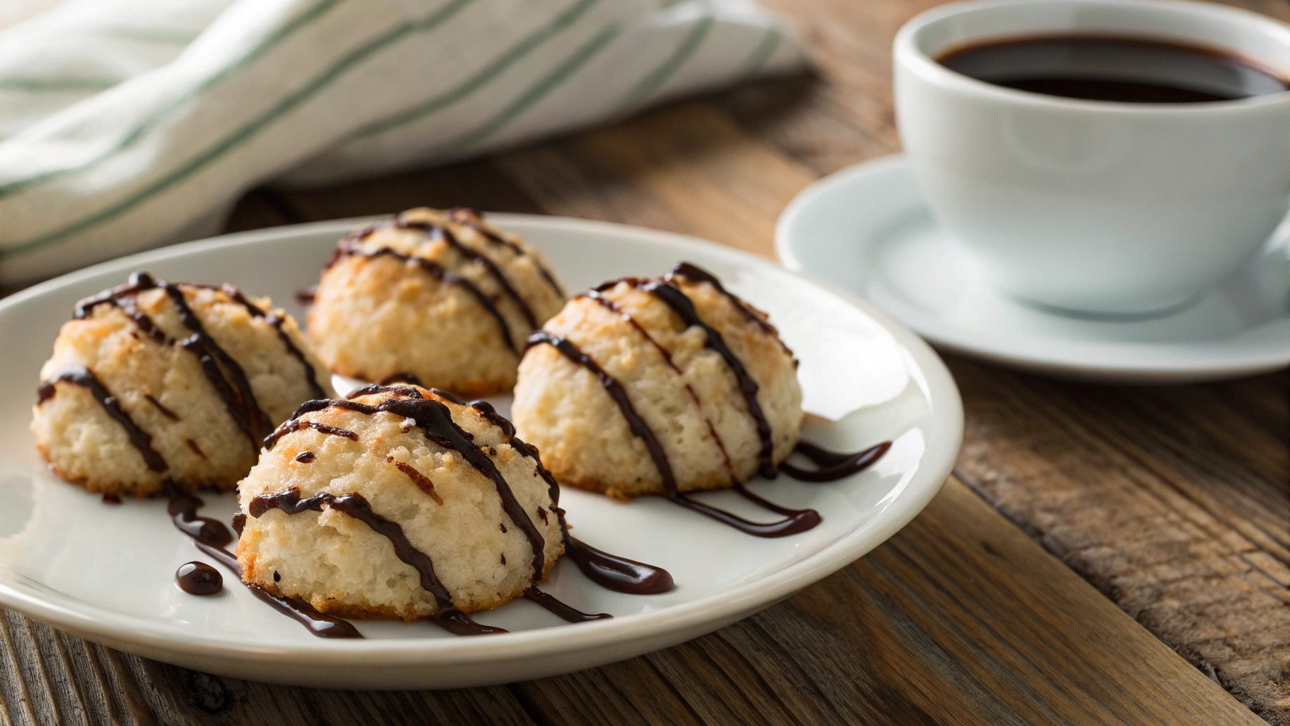 Keto Dark Chocolate Coconut Macaroons