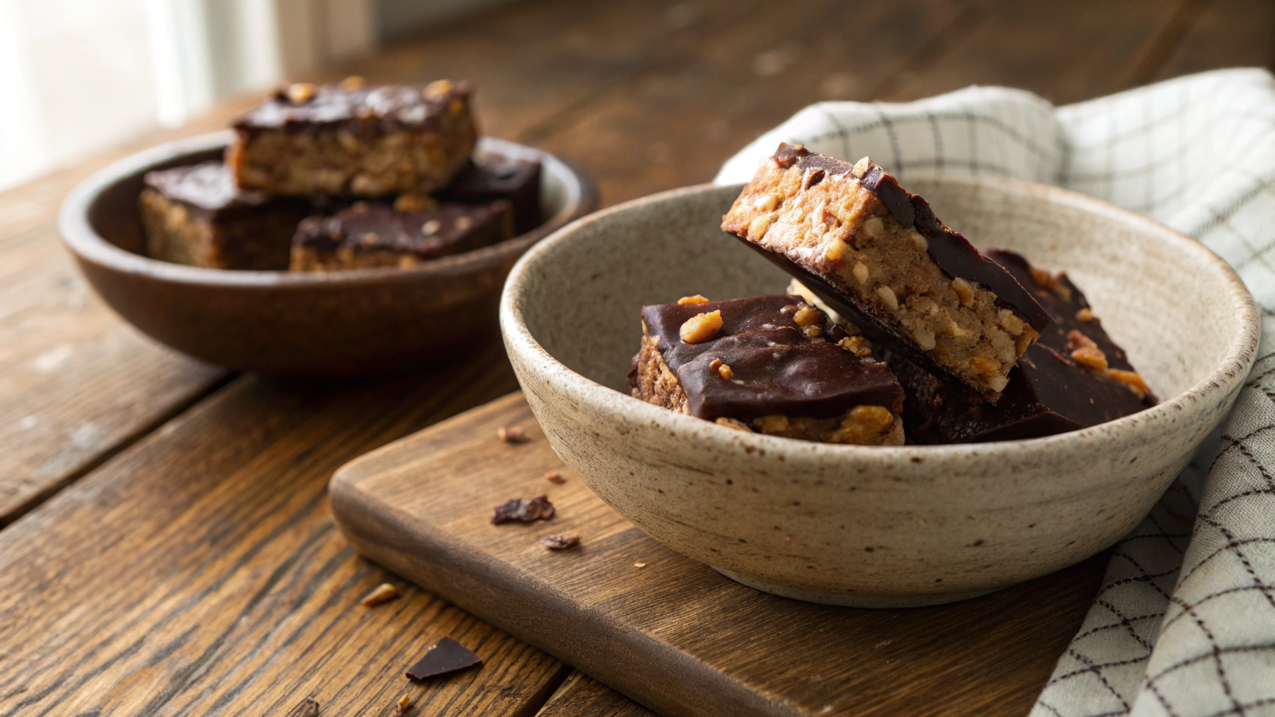 Keto Dark Chocolate Crunch Bars