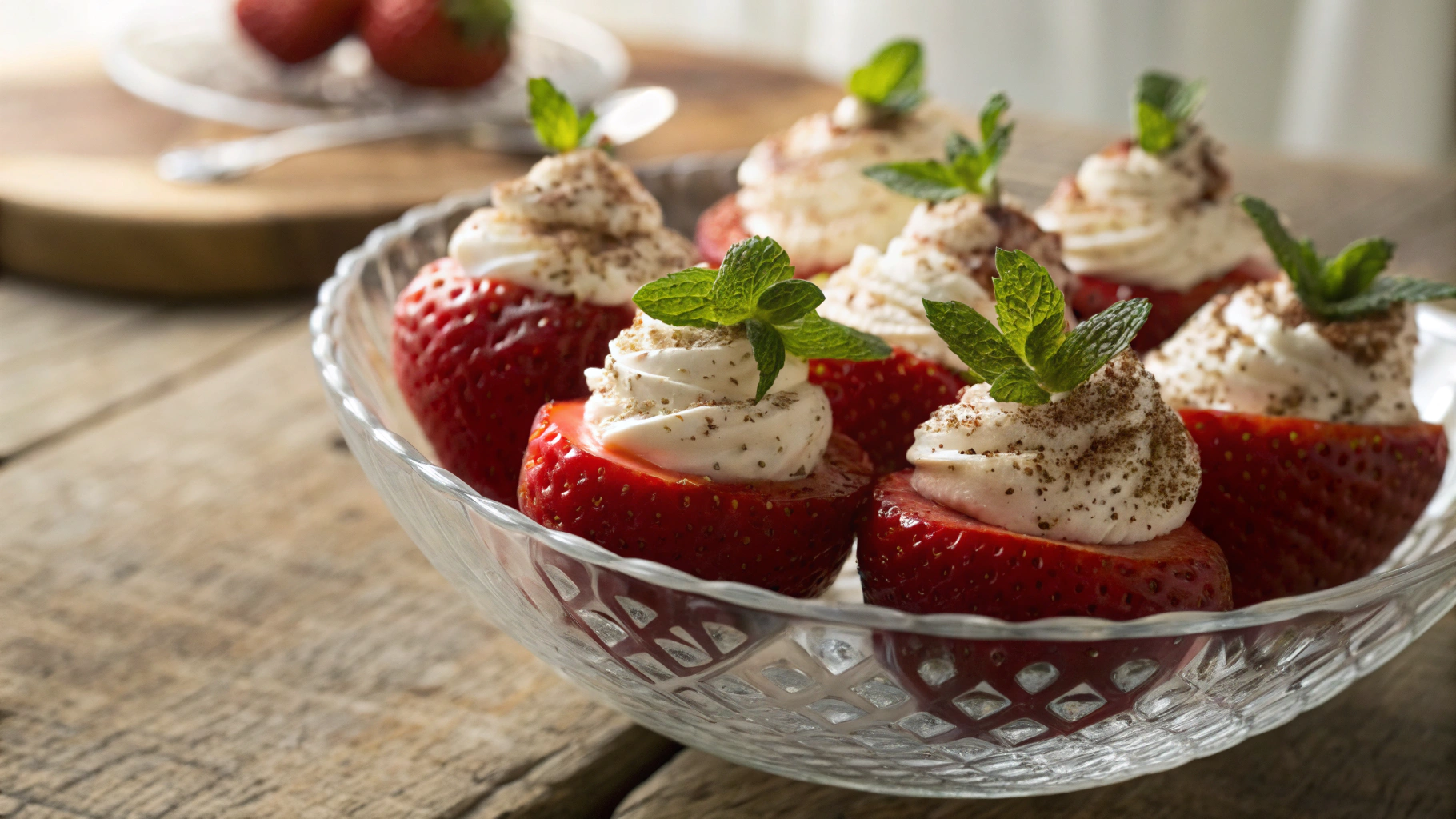 Keto Deviled Strawberries