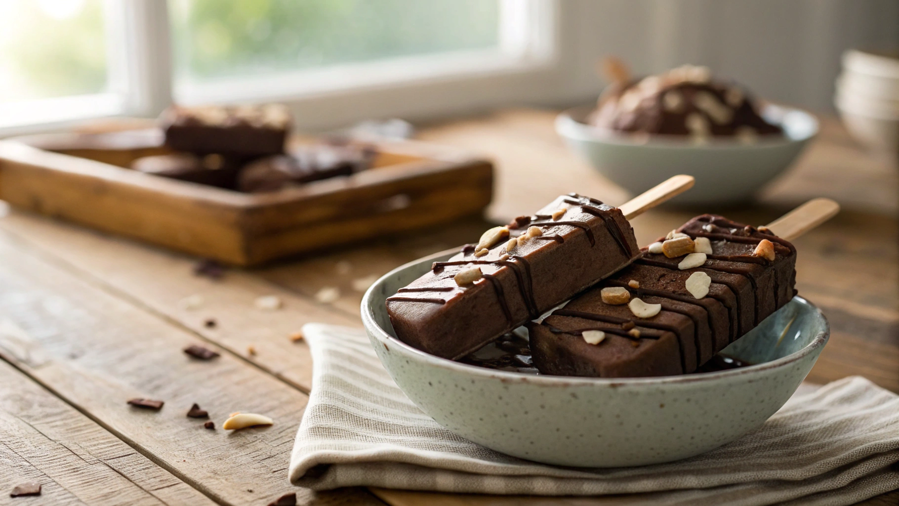 Keto Double Chocolate Ice Cream Bars