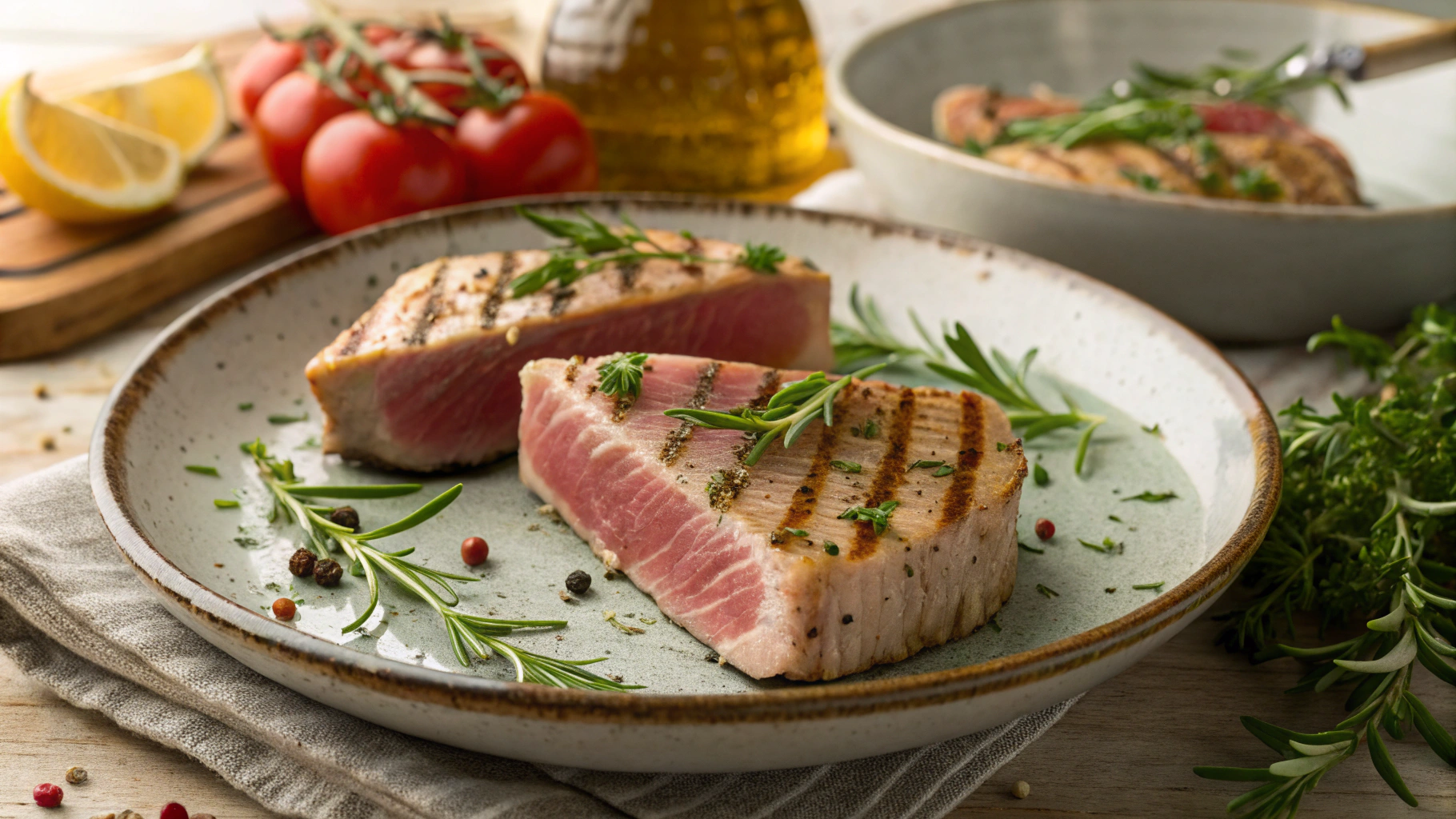 Keto Easy Air Fryer Crusted Tuna Steak