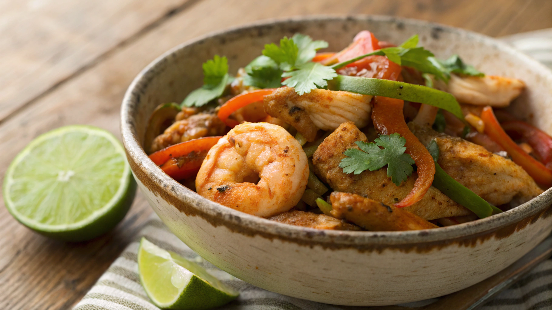 Keto Easy Fajita Chicken and Shrimp