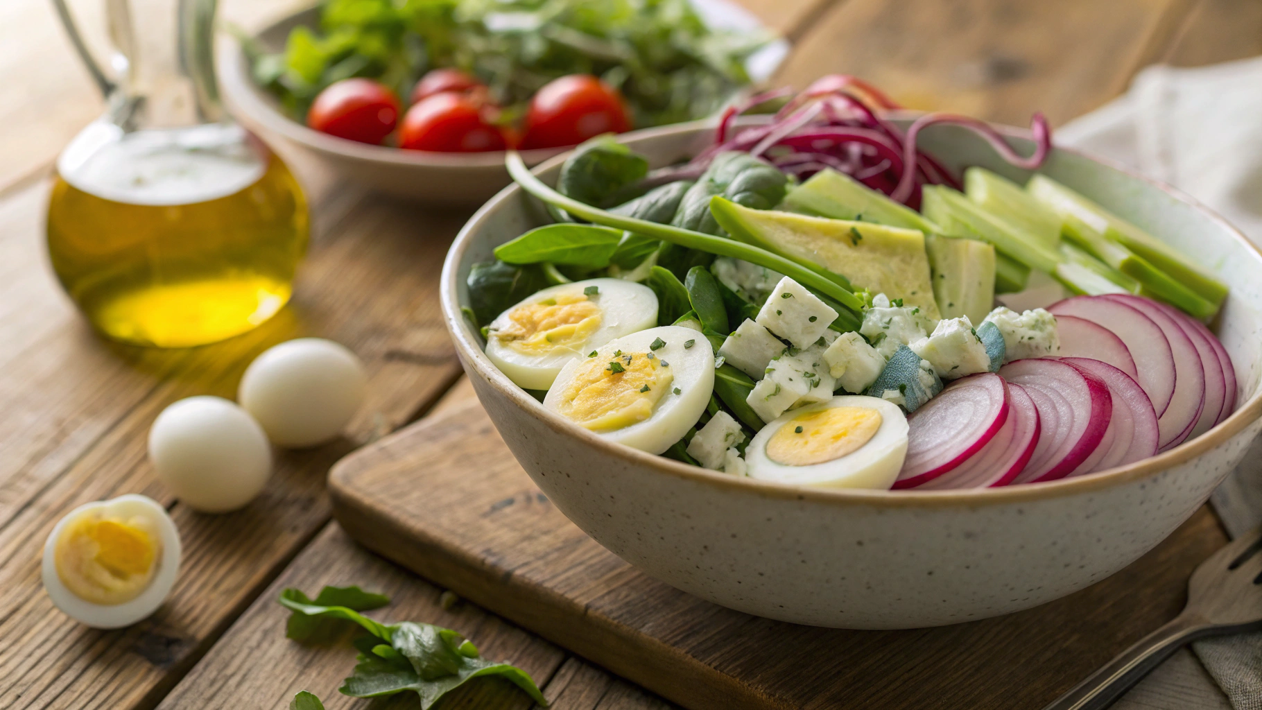 Keto Egg and Blue Cheese Salad