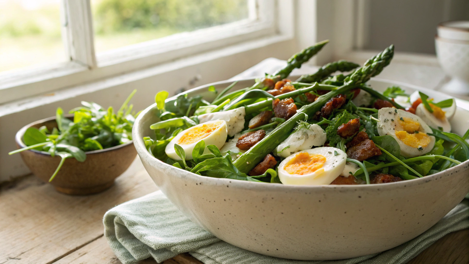 Keto Egg, Bacon and Asparagus Salad