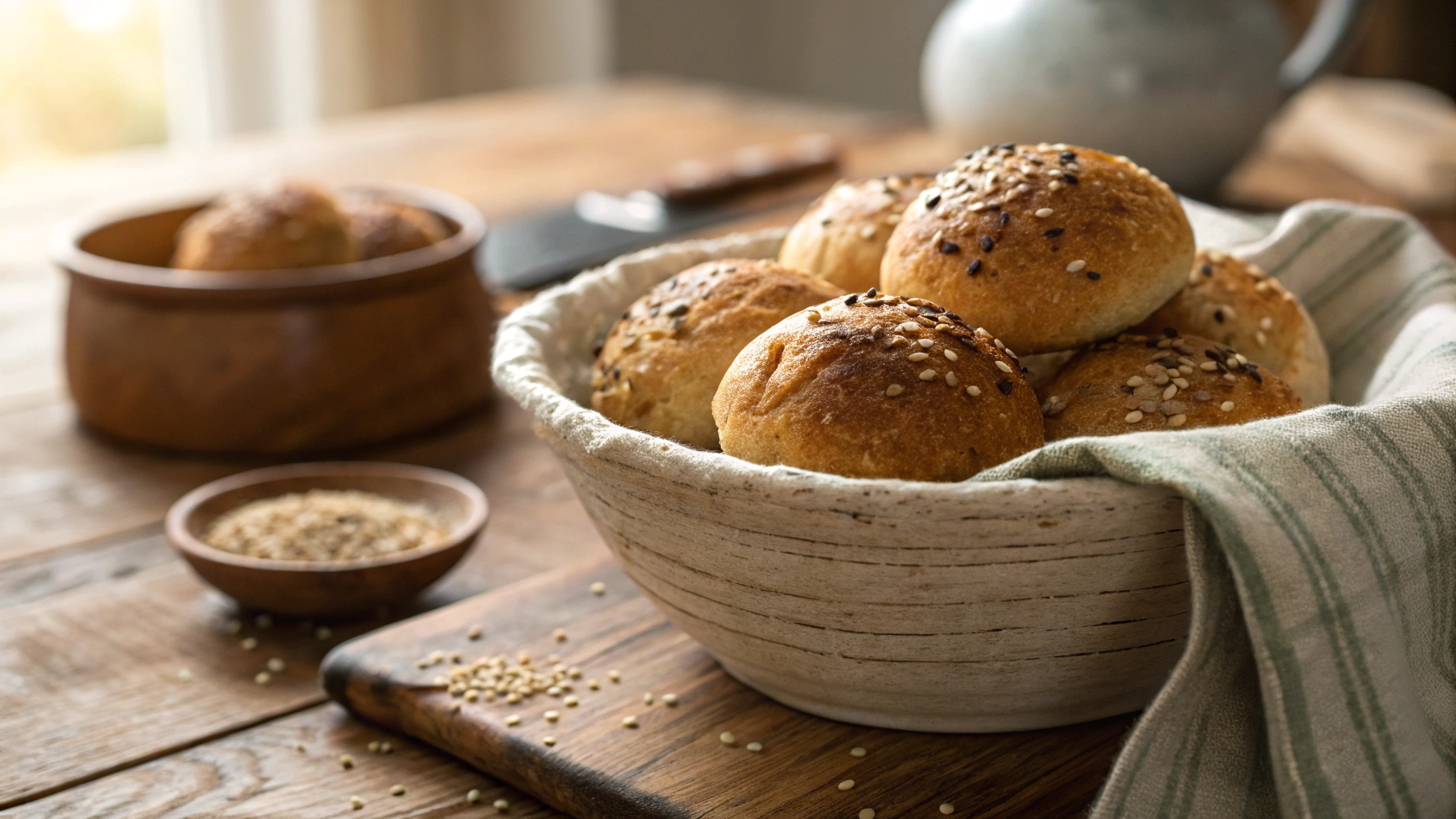 Keto Egg-Free Seeded Bread Rolls