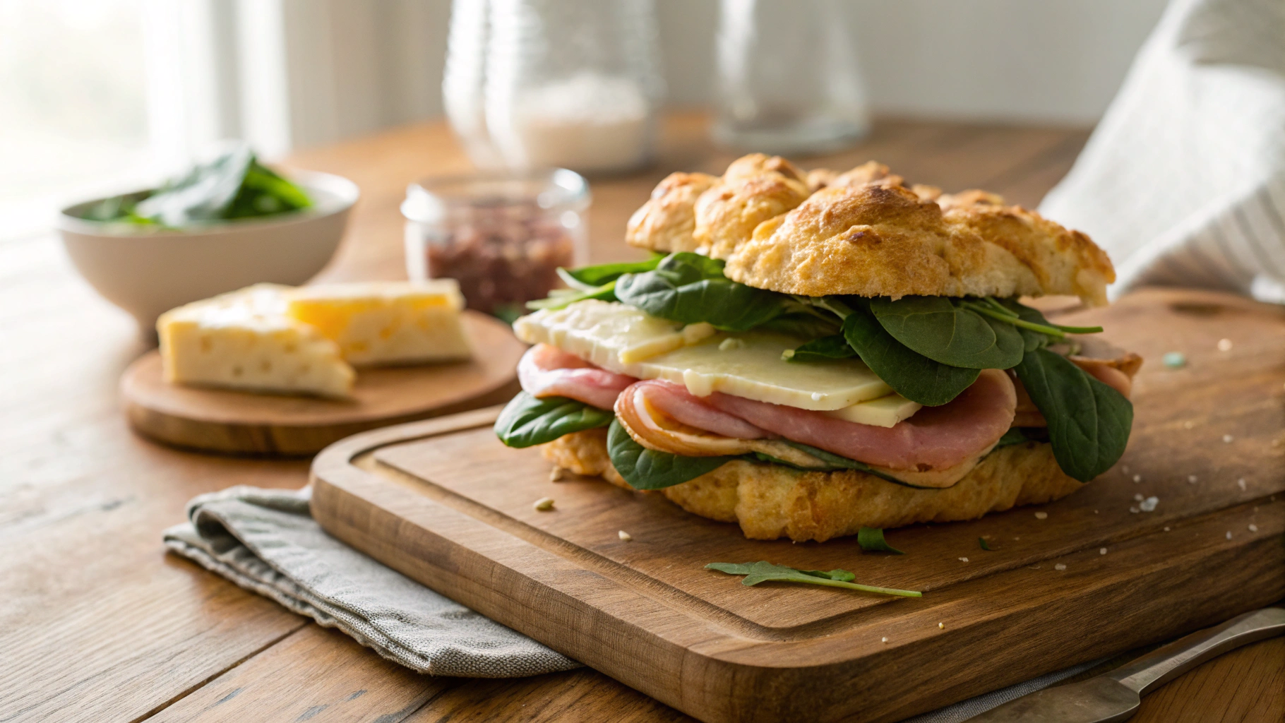 Keto Everything Cloud Bread Sandwich