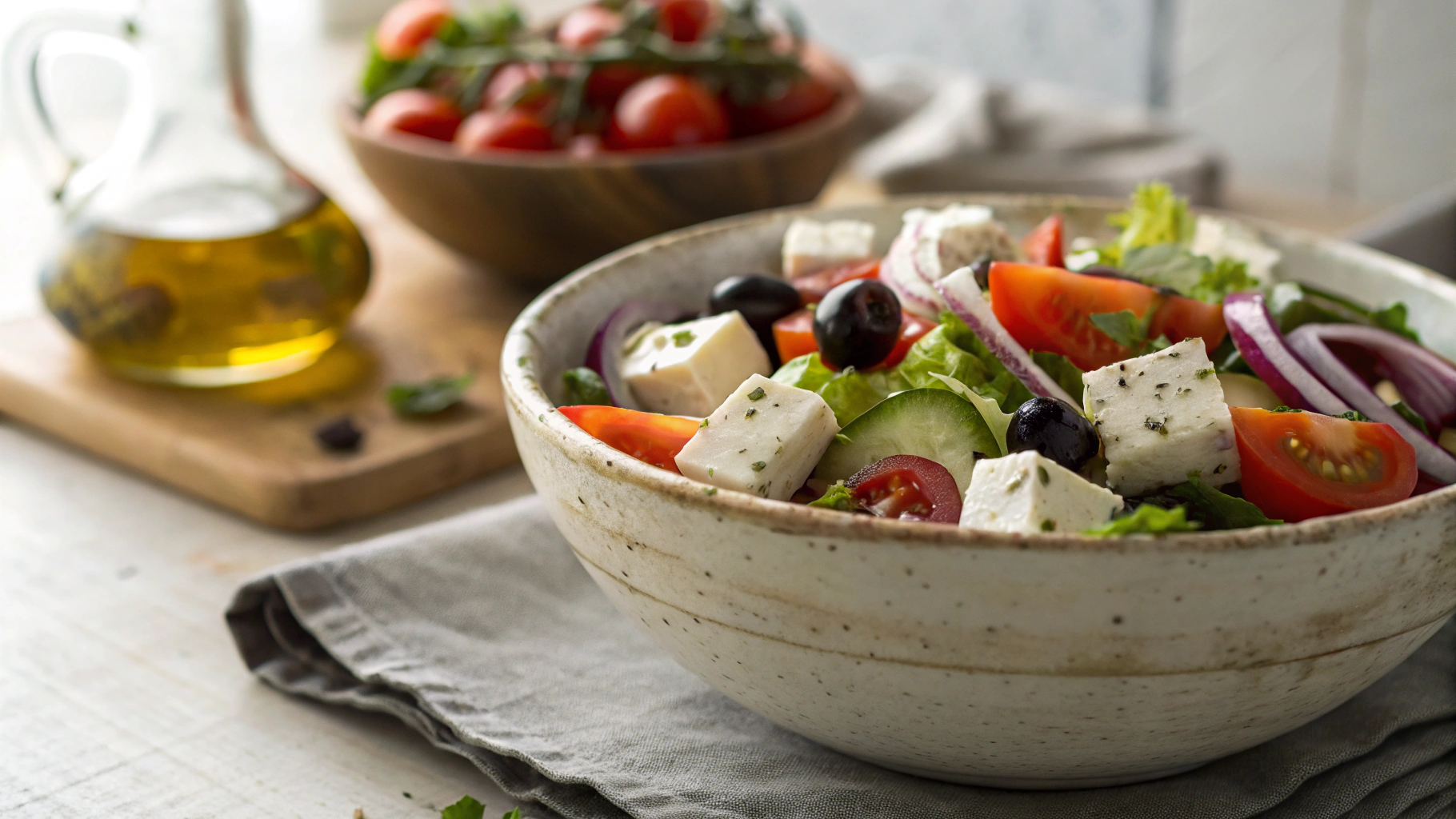 Low Carb Feta And Olive Pasta Salad