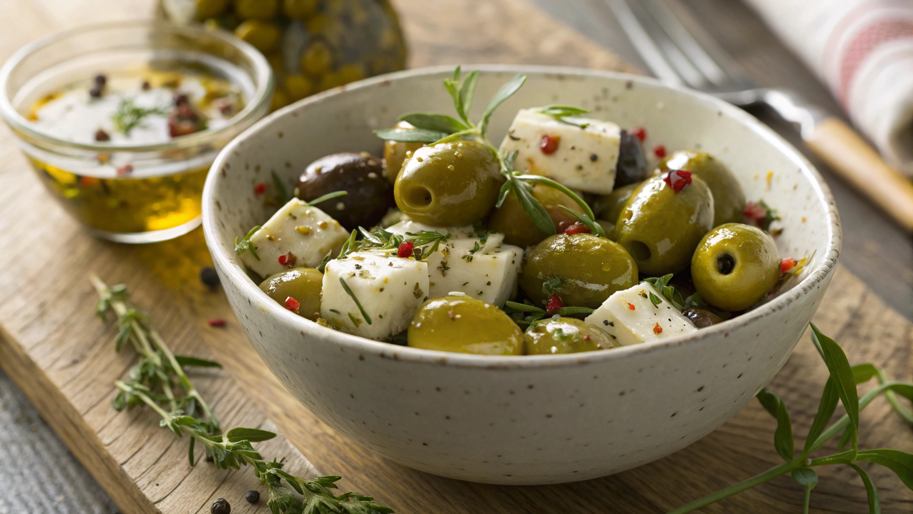 Keto Feta Stuffed Olives