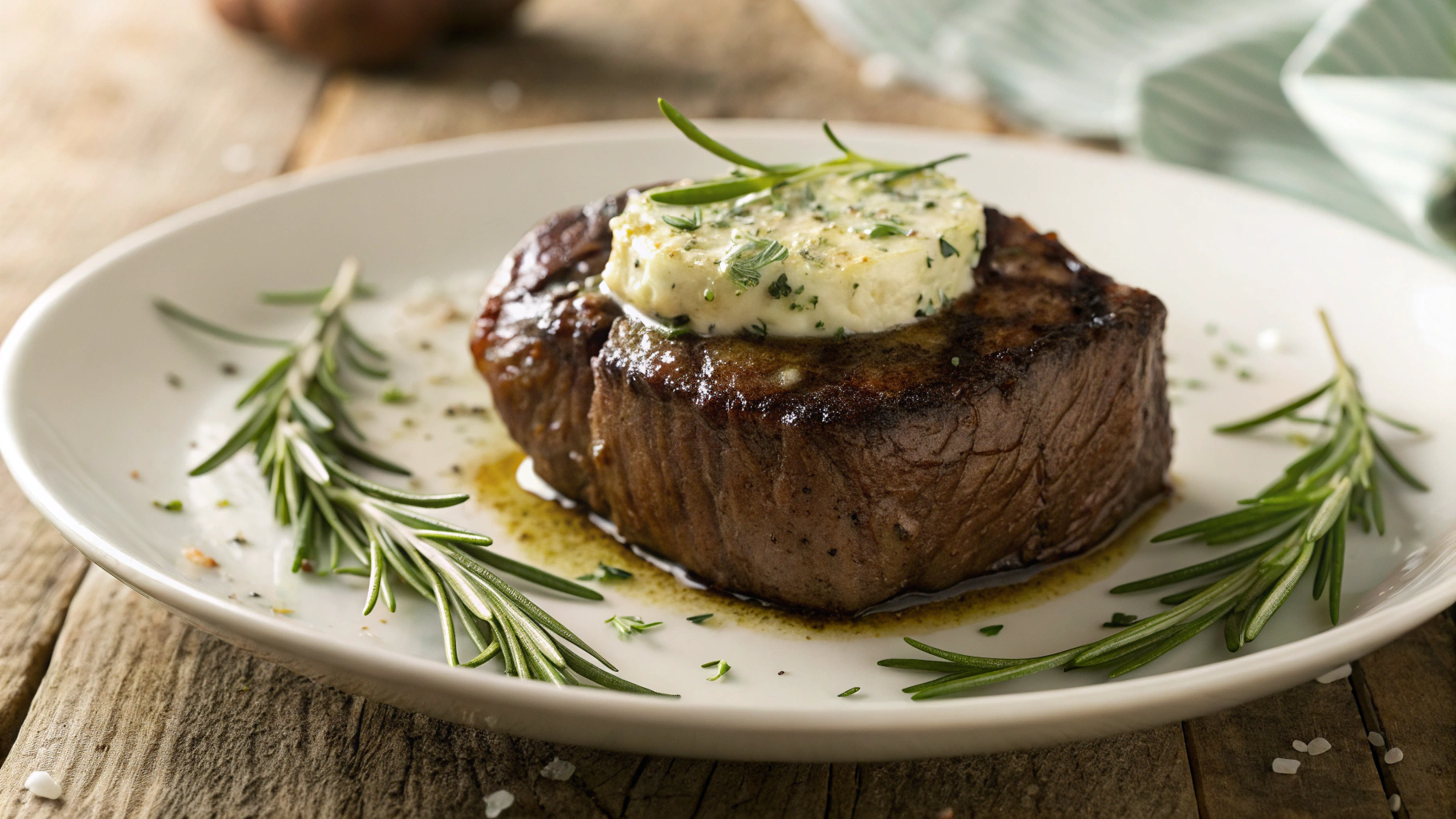 Keto Filet Mignon with Rosemary Herb Butter