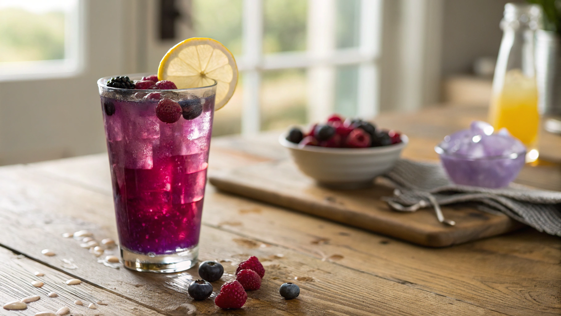 Low Carb Flu Berry Lemonade